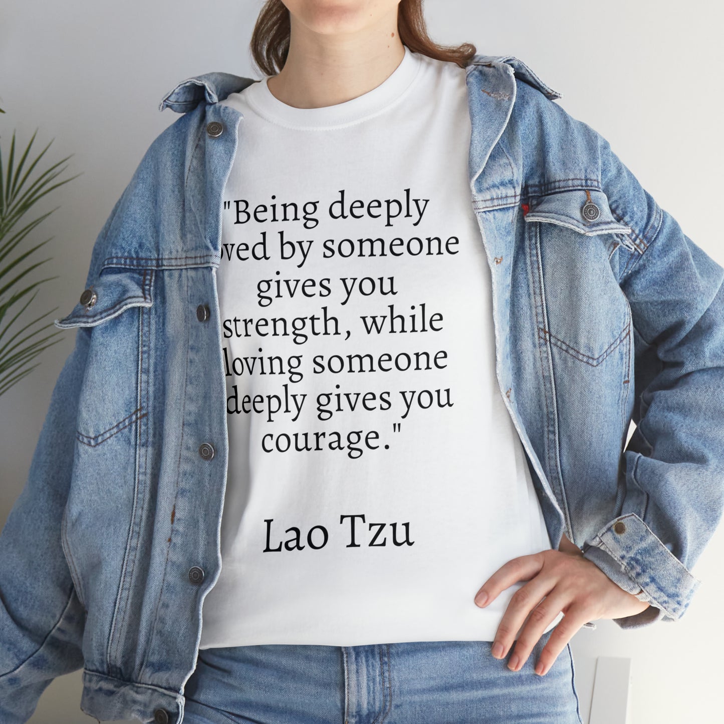 Unisex Heavy Cotton Tee Quotes Lao Tzu