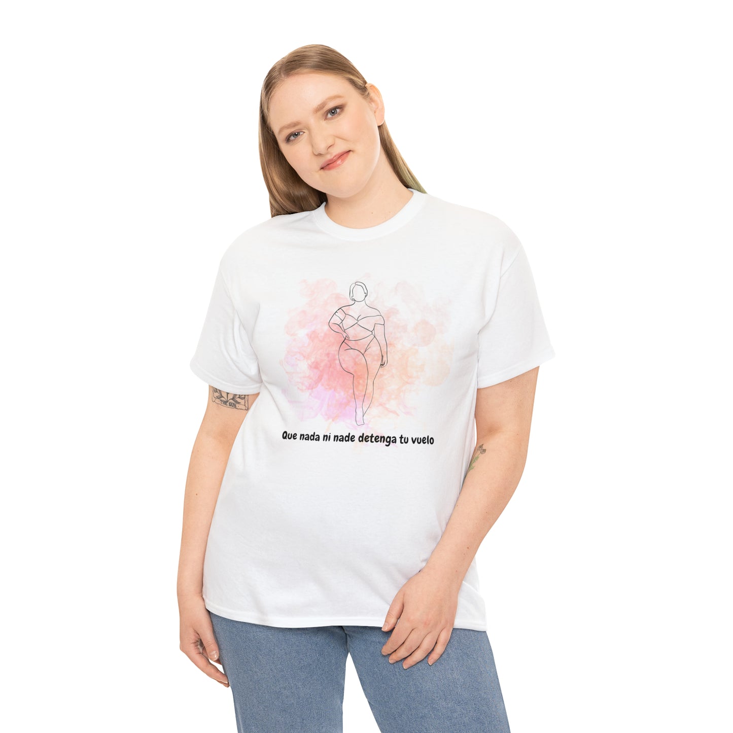 Que Nada Ni Nadie Detenga Tu Vuelo Unisex Heavy Cotton Tee