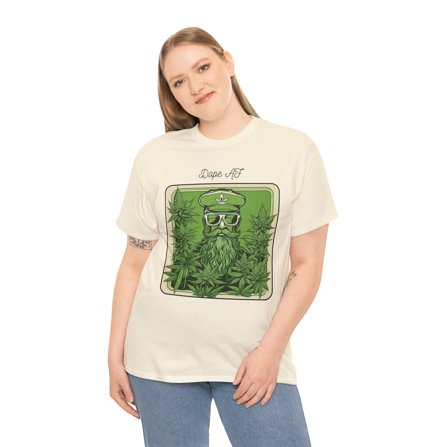 Unisex Heavy Cotton Tee Cannabis Enthusiast Series Dope AF