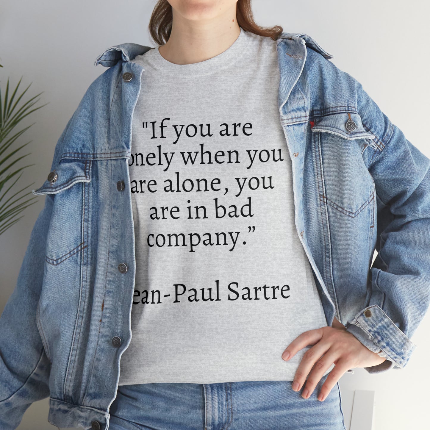 Unisex Heavy Cotton Tee Quotes Jean-Paul Sartre
