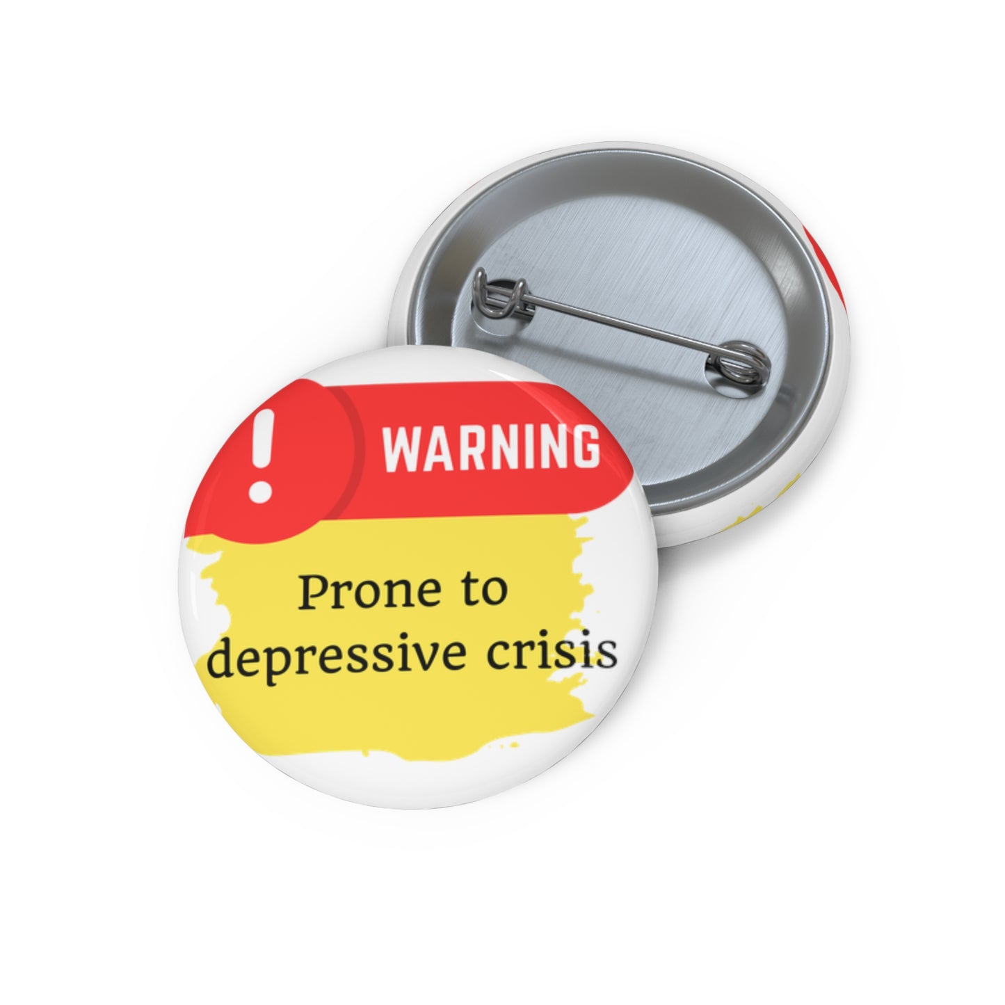 Medical Alert - Depressive Crisis Custom Pin Buttons