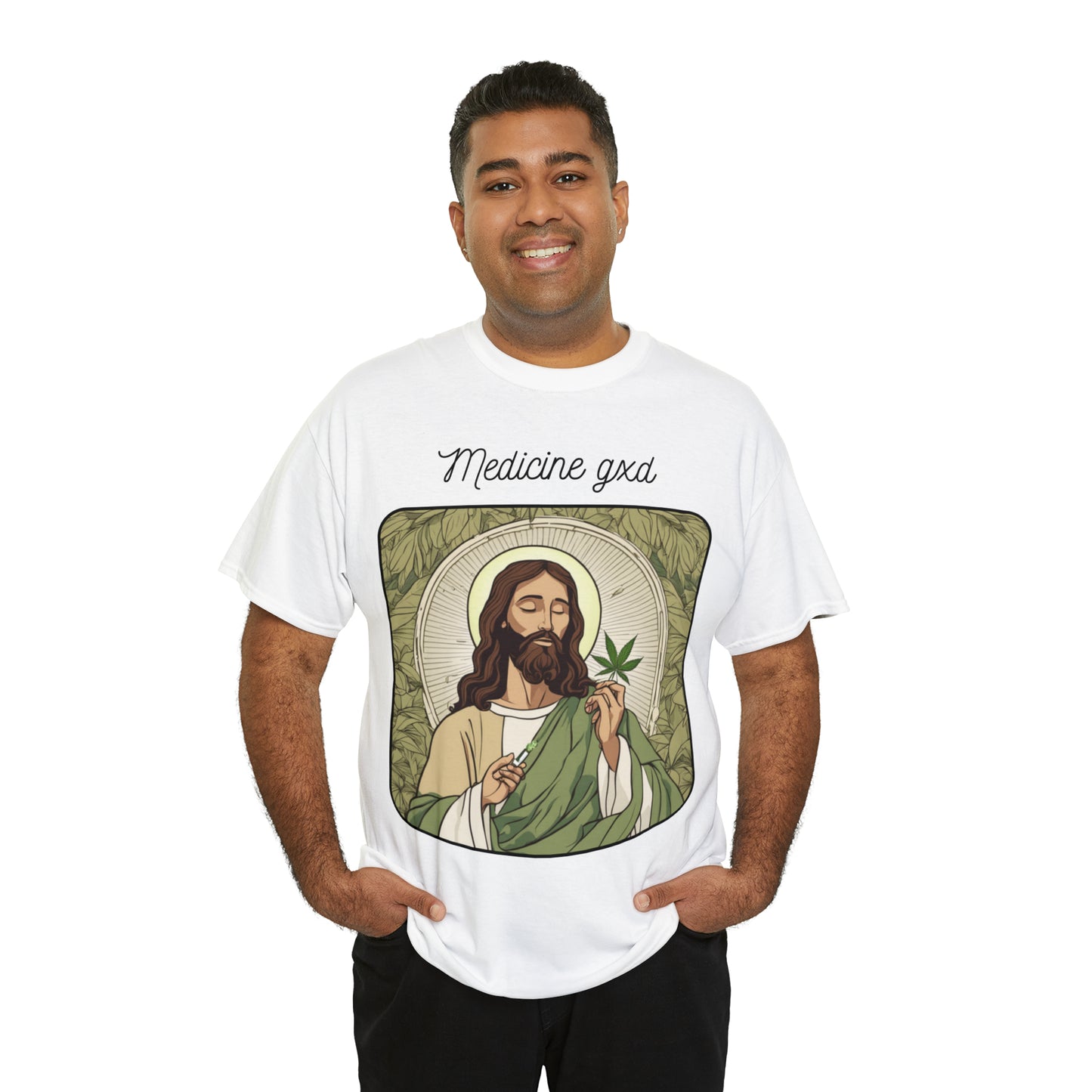 Unisex Heavy Cotton Tee Cannabis Enthusiast Medicine Woman Series No. 4