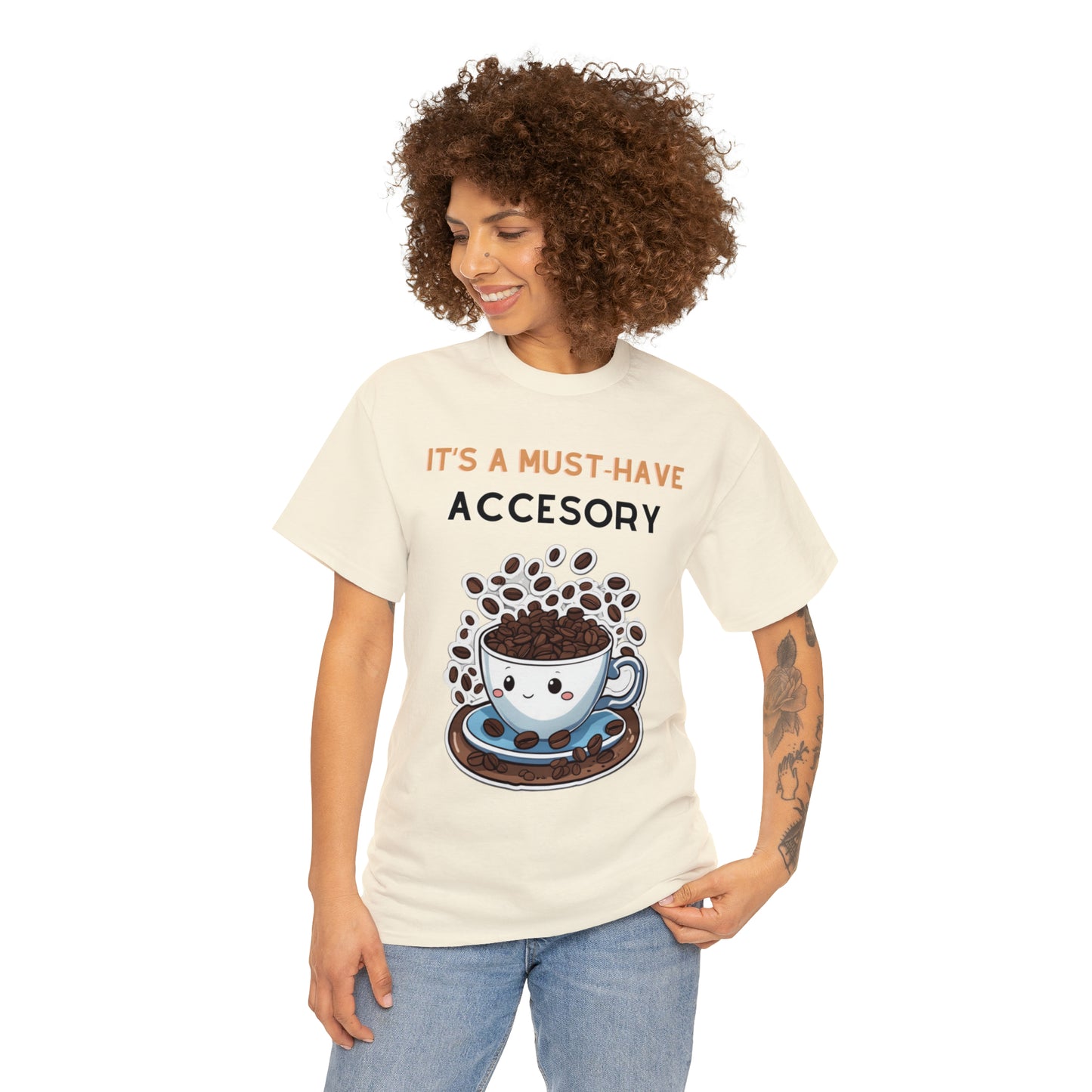 Unisex Heavy Cotton Tee Coffee Must-Have Accesory