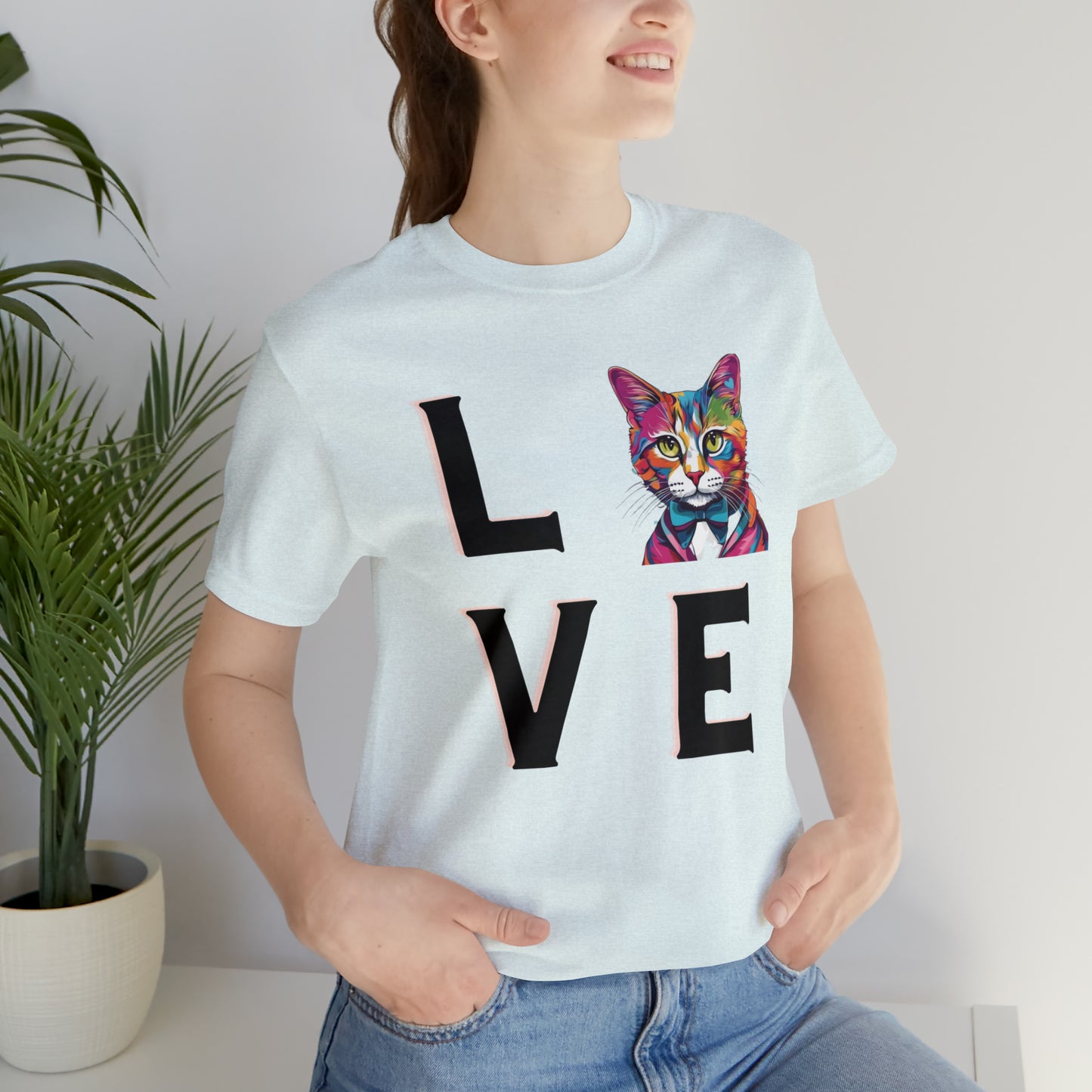 Mr. Kitty Cat LOVE Unisex Jersey Short Sleeve Tee