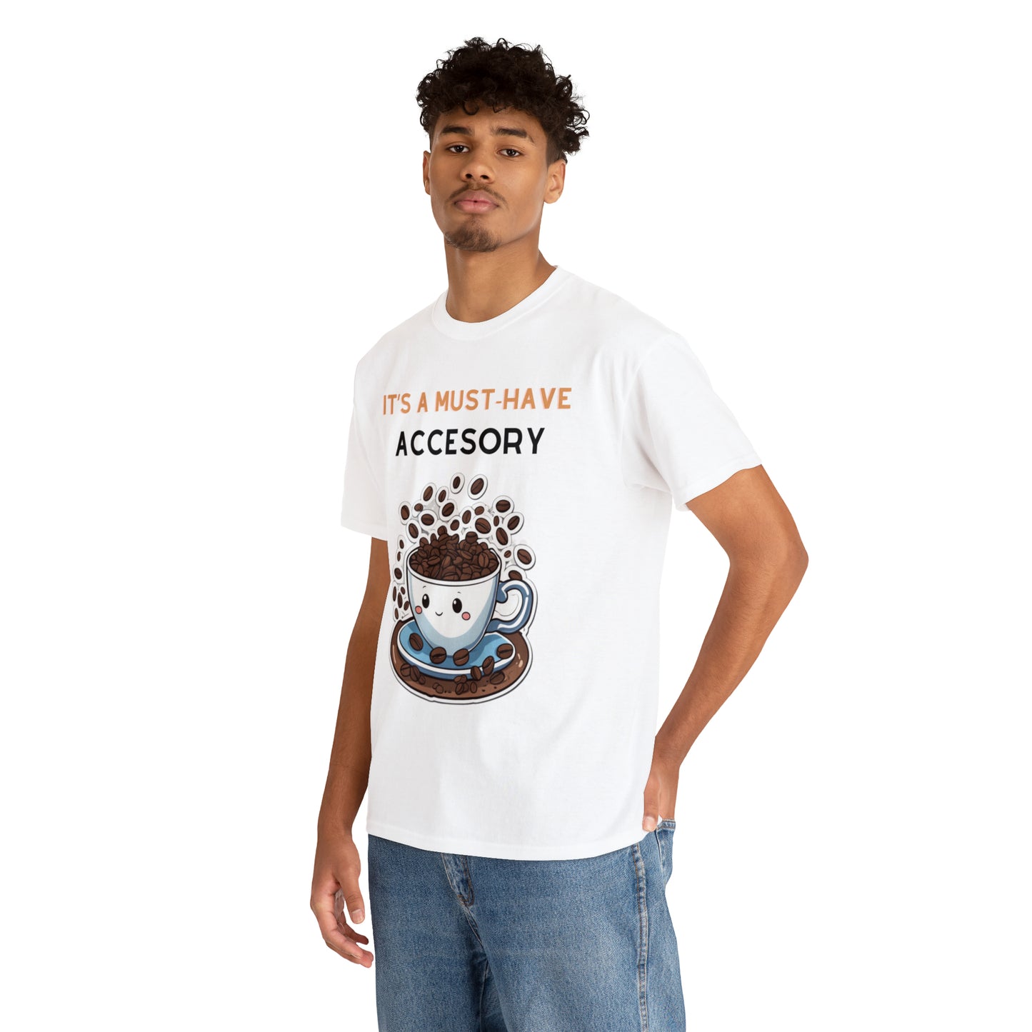 Unisex Heavy Cotton Tee Coffee Must-Have Accesory