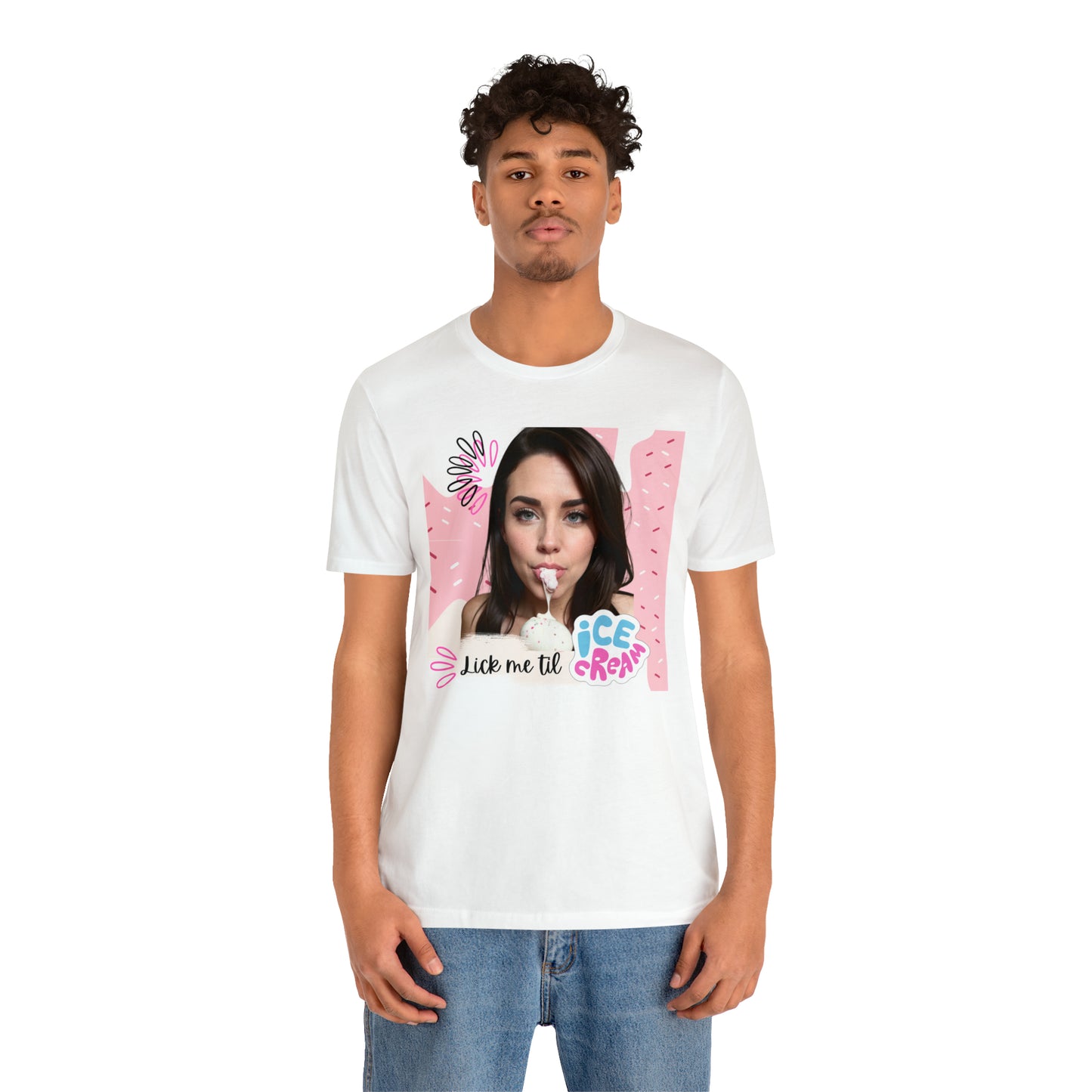 NSFW Lick me til Ice Scream Unisex Jersey Short Sleeve Tee