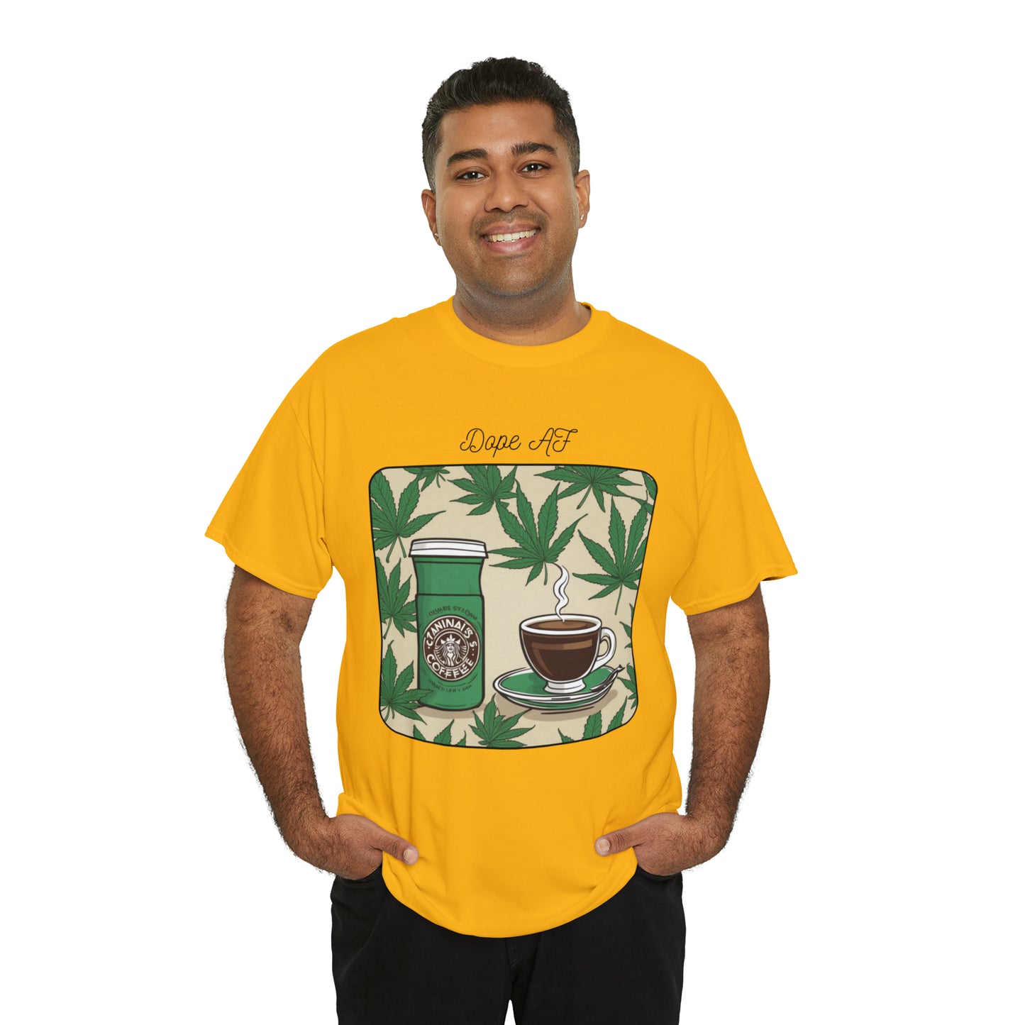 Unisex Heavy Cotton Tee Cannabis Enthusiast Series Dope AF
