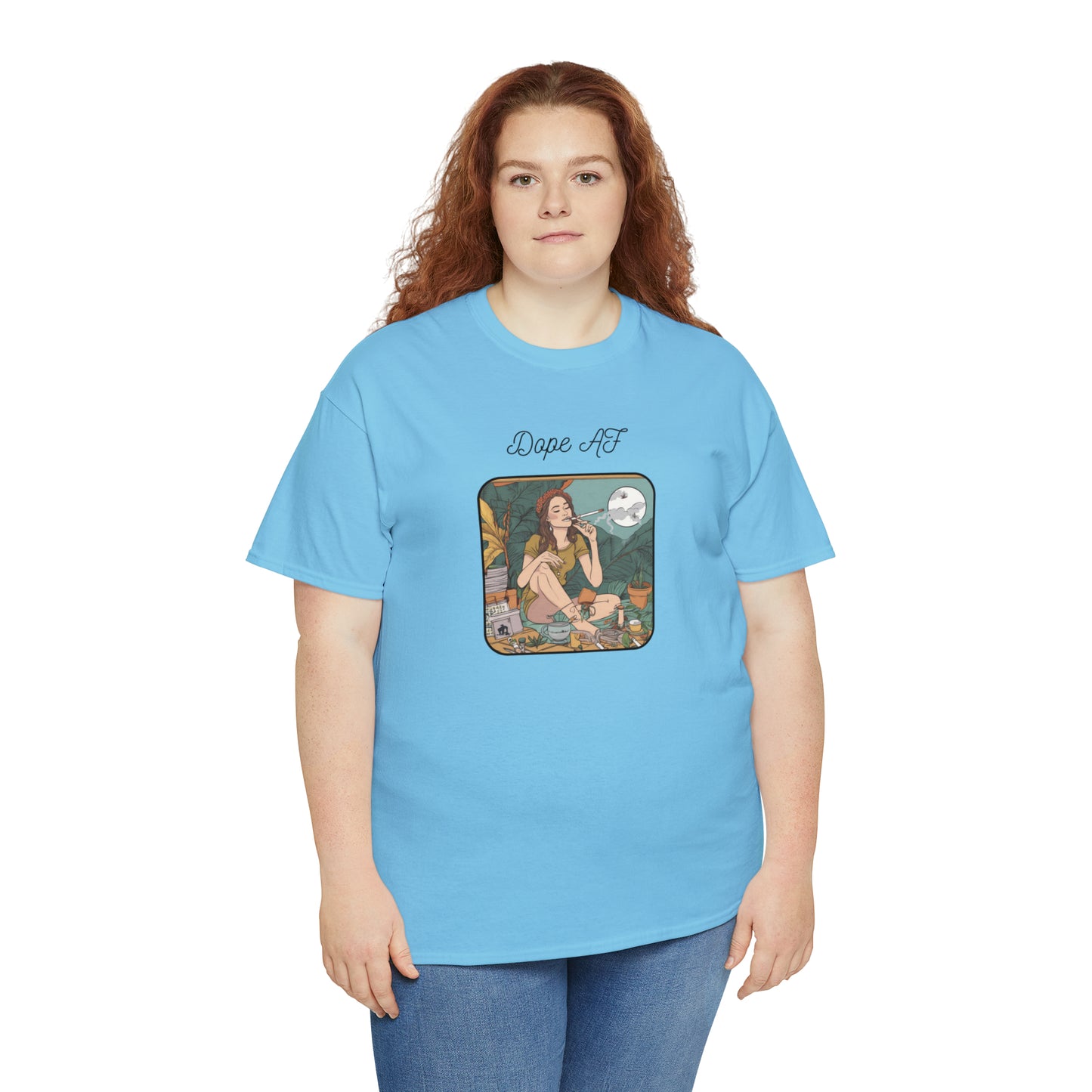 Unisex Heavy Cotton Tee Cannabis Enthusiast Series Dope AF