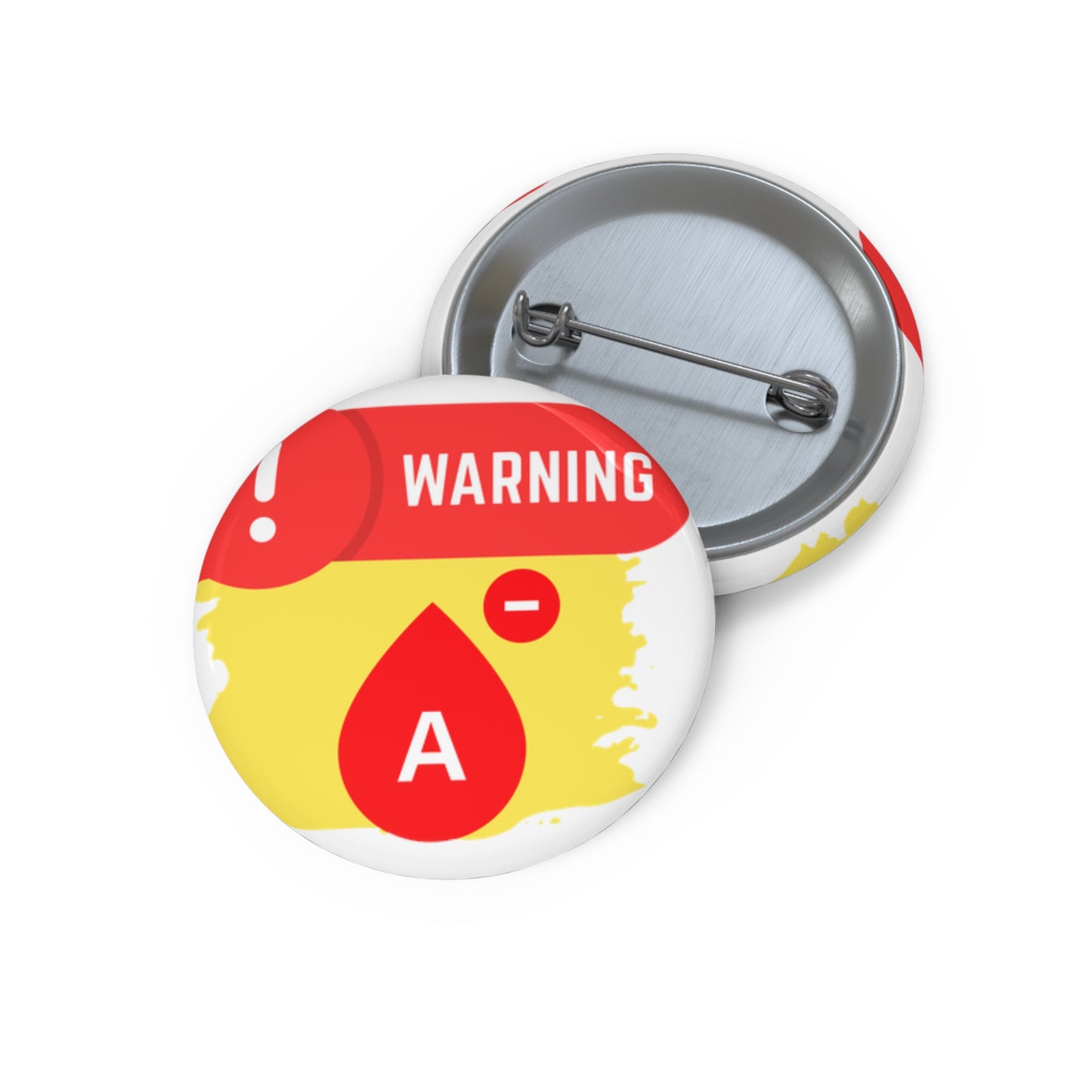 Medical Alert - A- blood type Custom Pin Buttons