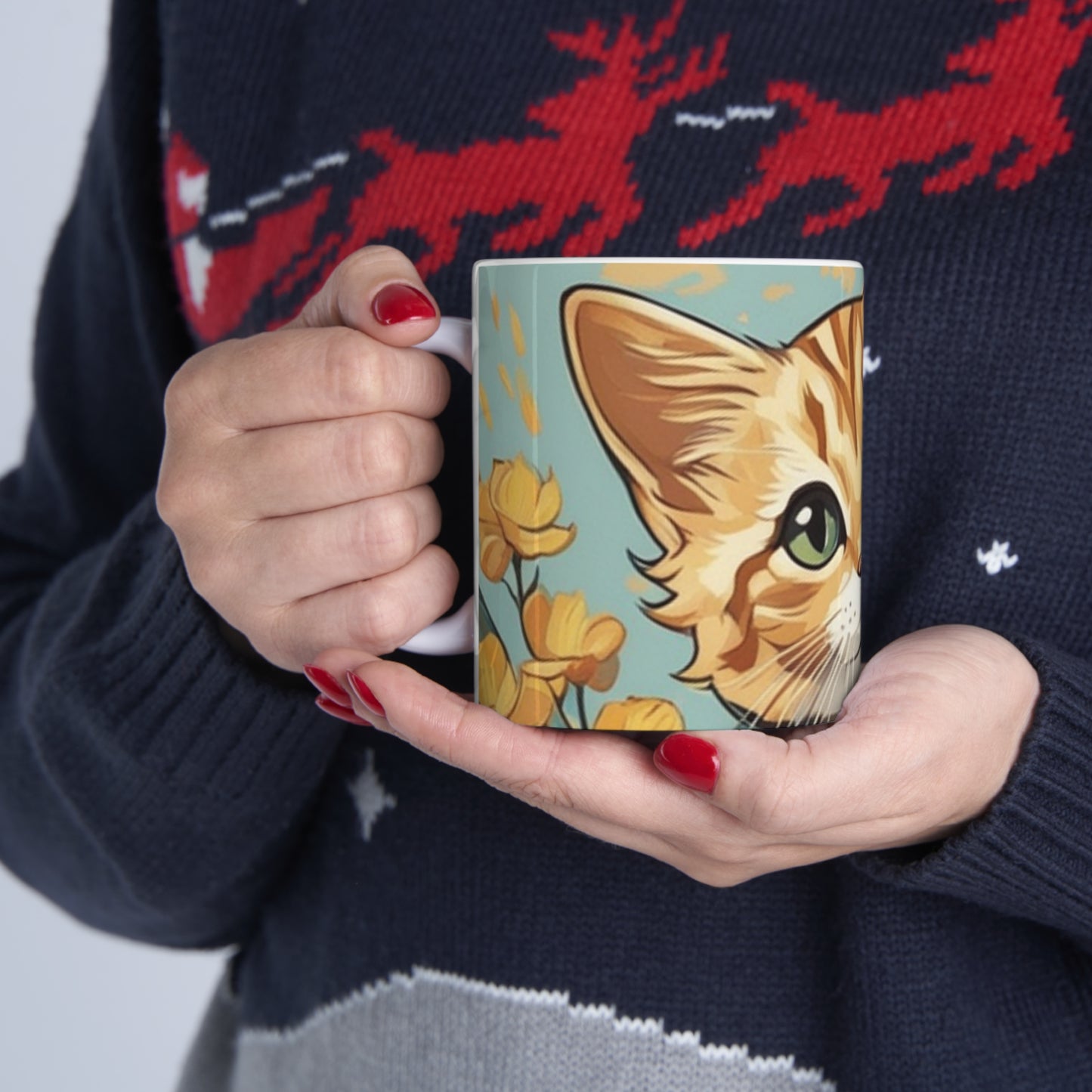 Ceramic Mug 11oz Kitten Love Series