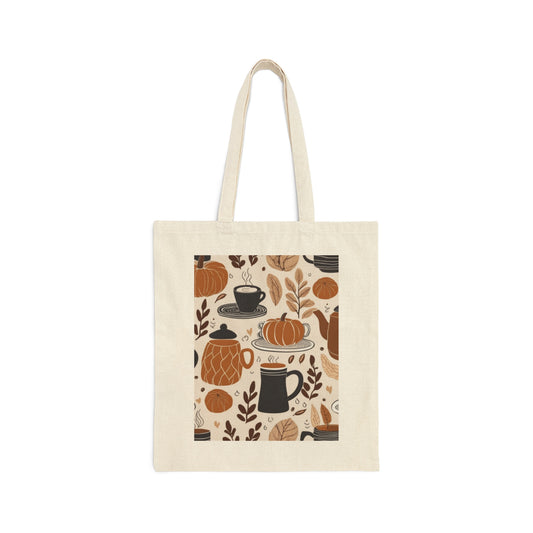 Cotton Canvas Tote Bag Autumn VIbes