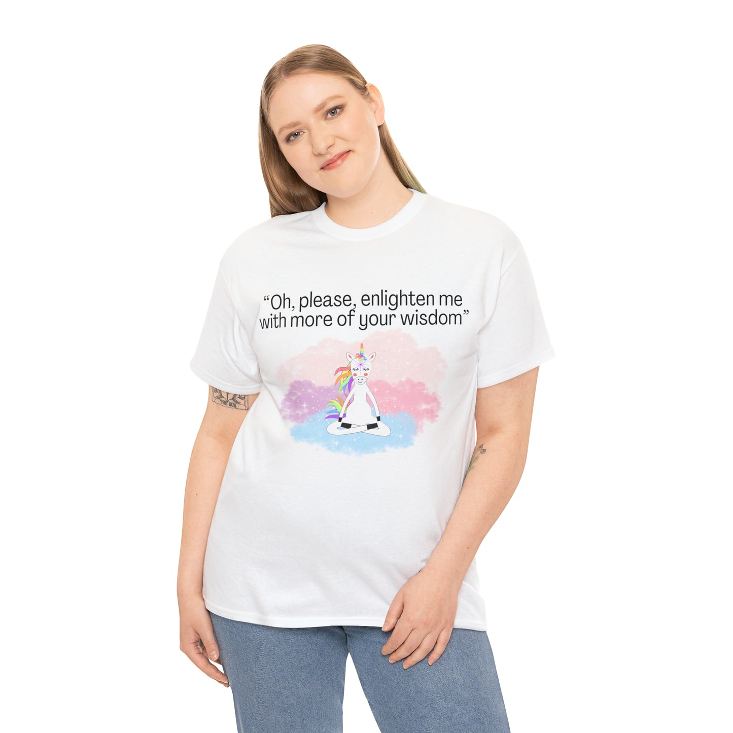 Wisdom Unicorn Graphic T-shirt Unisex Heavy Cotton Tee