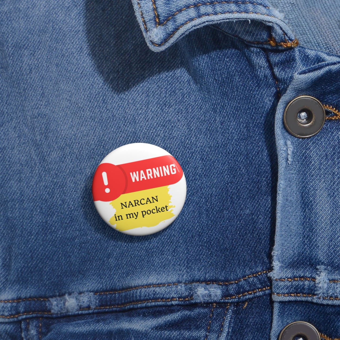 Medical Alert - NARCAN Custom Pin Buttons