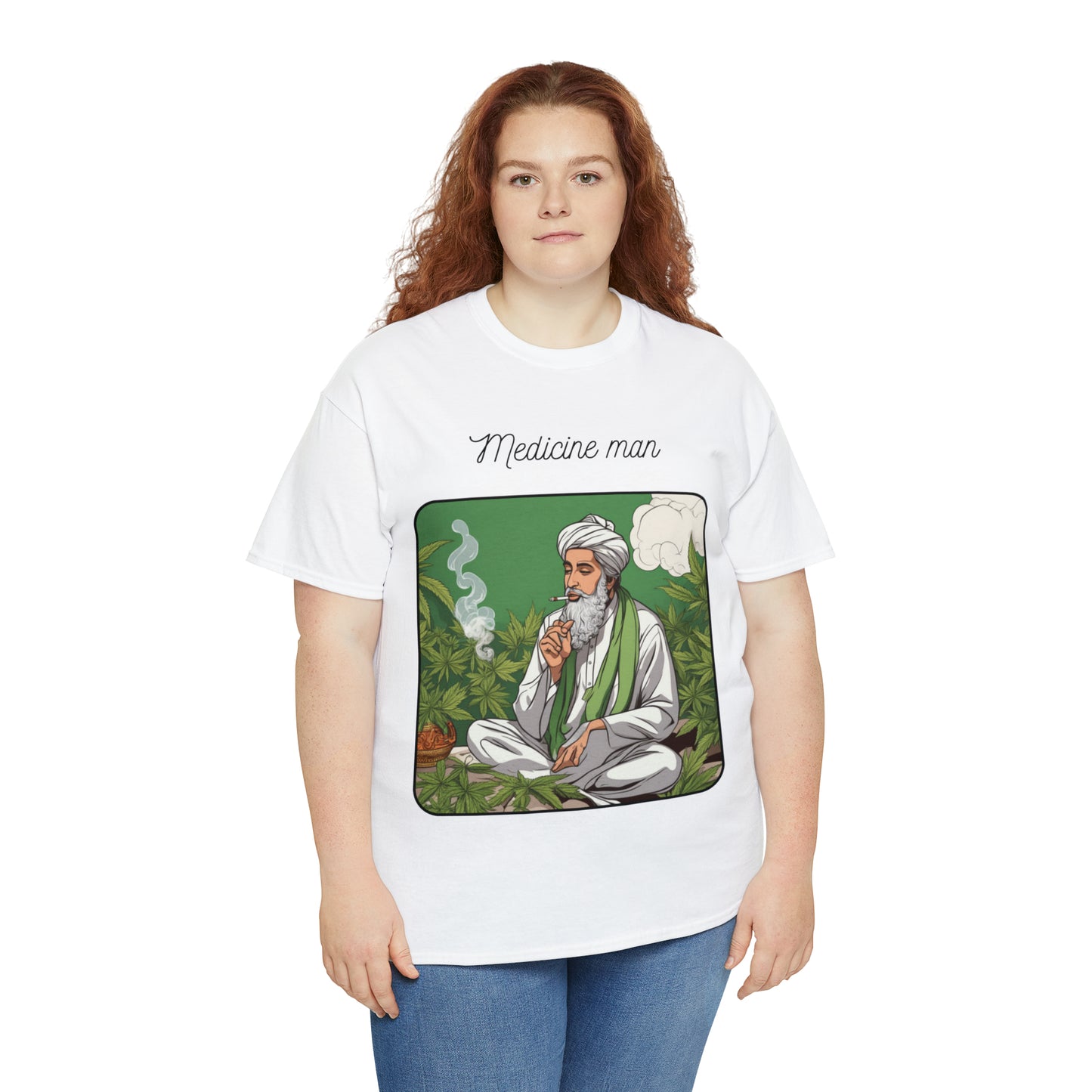 Unisex Heavy Cotton Tee Cannabis Enthusiast Medicine Woman Series No. 5