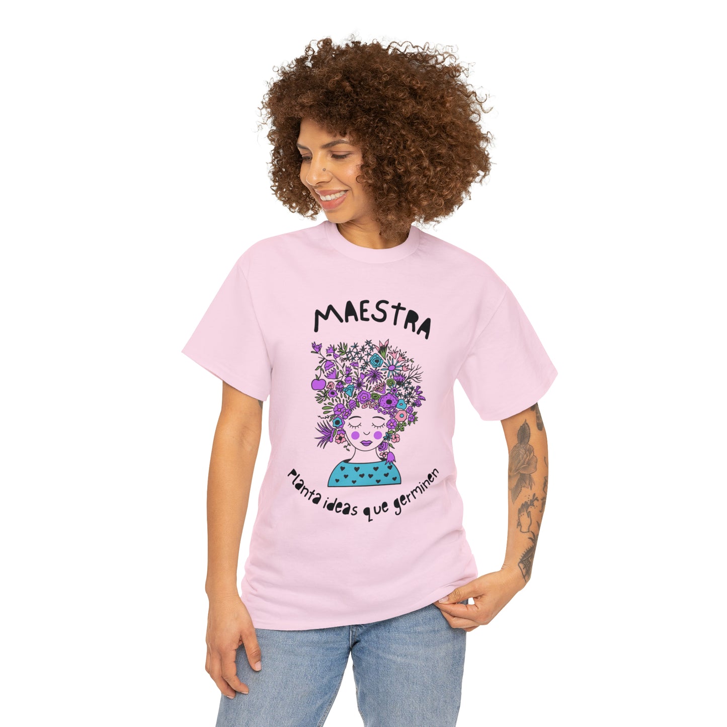 Maestra Planta Ideas Que Germinen Graphic Tshirt Unisex Heavy Cotton Tee
