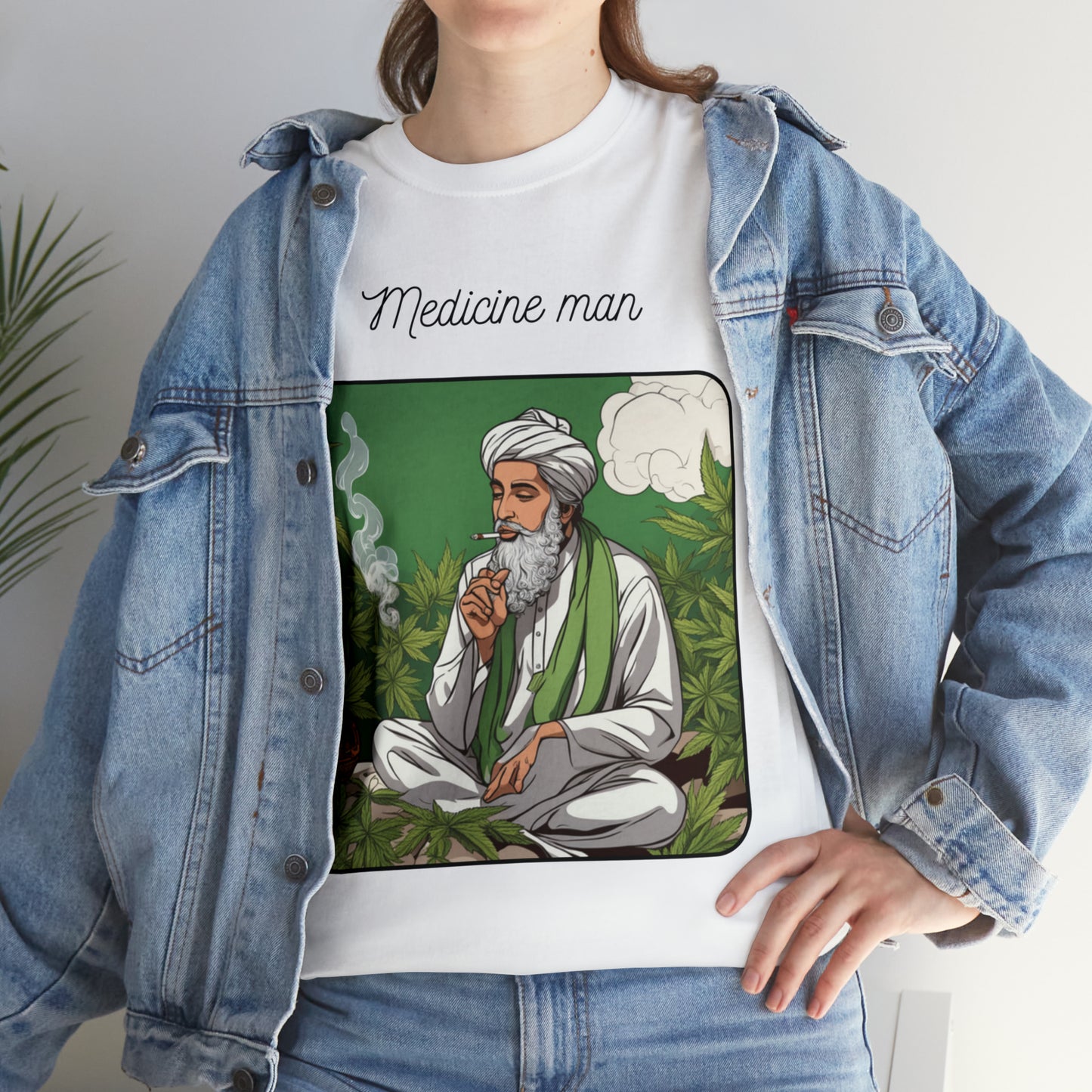Unisex Heavy Cotton Tee Cannabis Enthusiast Medicine Woman Series No. 5