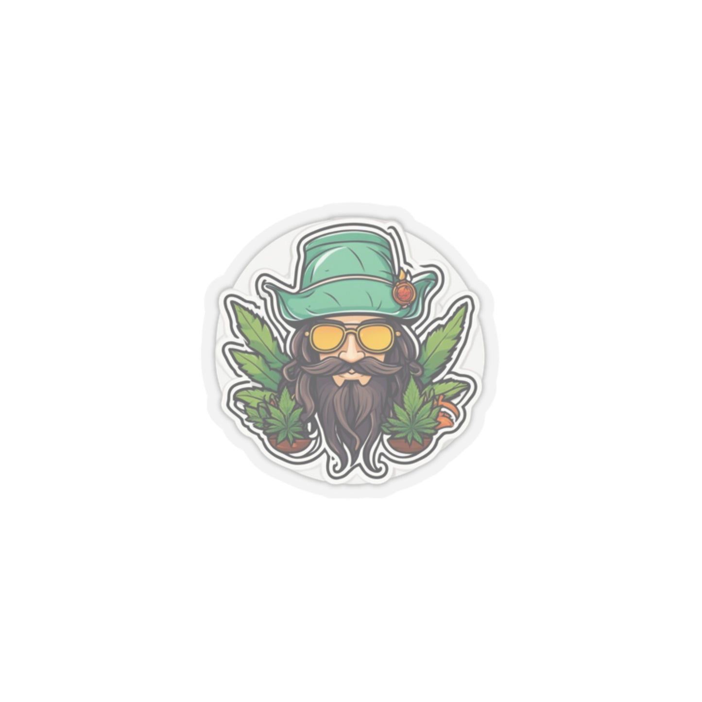 Kiss-Cut Stickers rainbow cannabis enthusiast