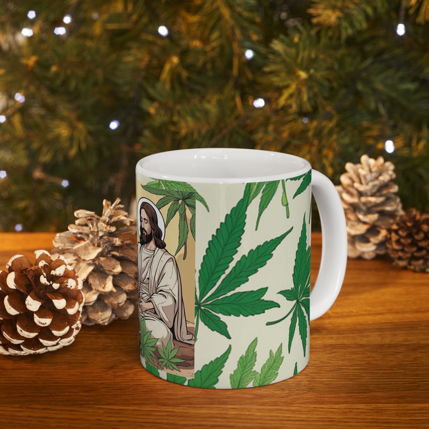Ceramic Mug 11 Oz. Cannabis Enthusiast Series Jesus