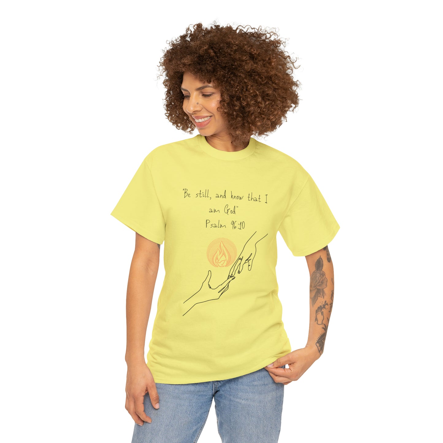 Psalm 46:10 Graphic Tshirt Unisex Heavy Cotton Tee