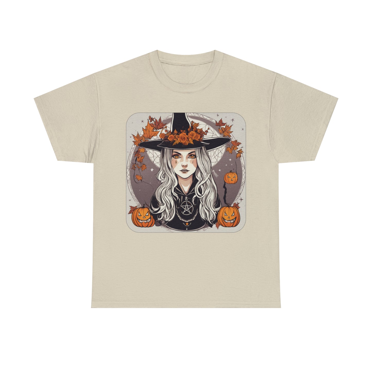 Unisex Heavy Cotton Tee Halloween Witch Pumpkin