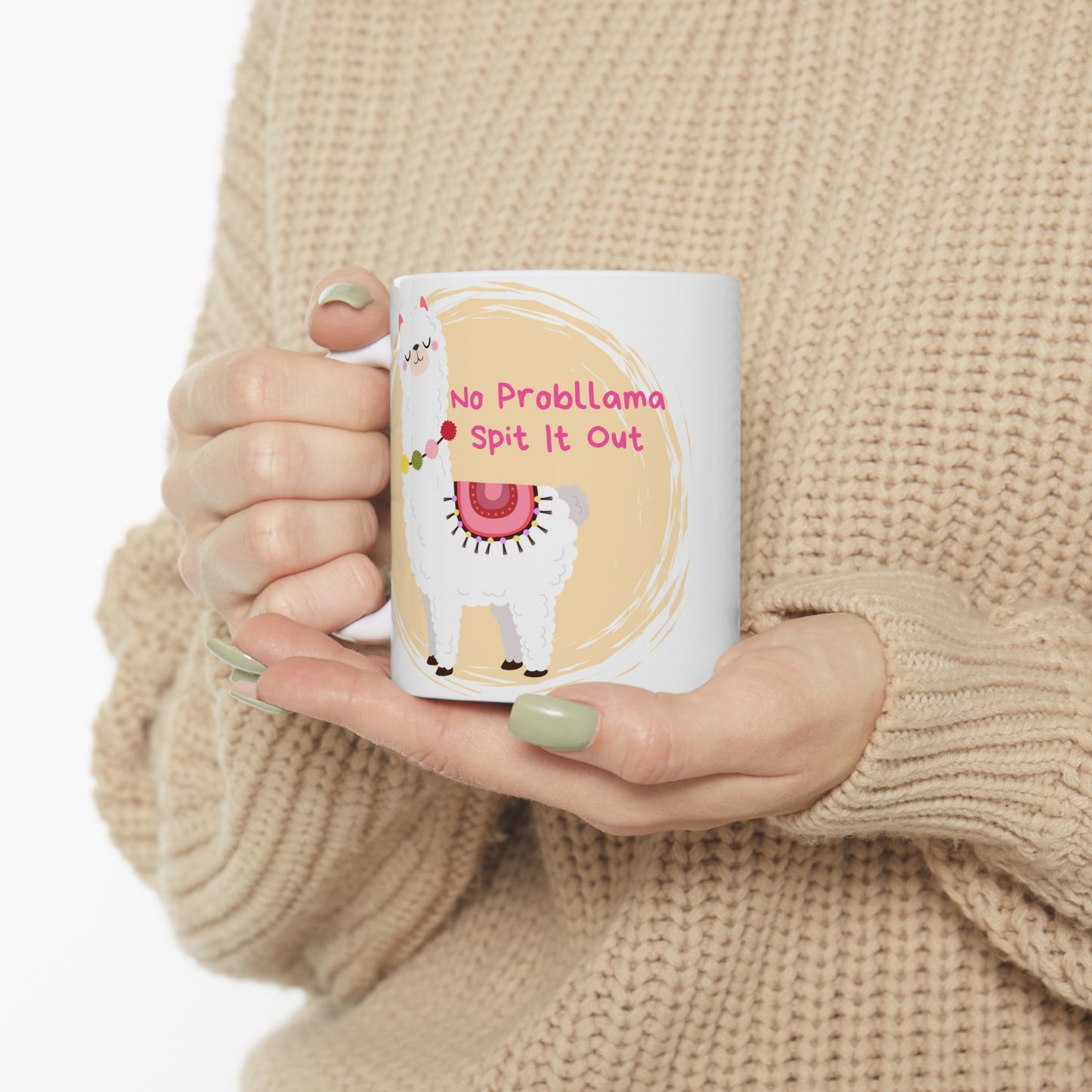 No ProbLlama Ceramic Mug 11oz