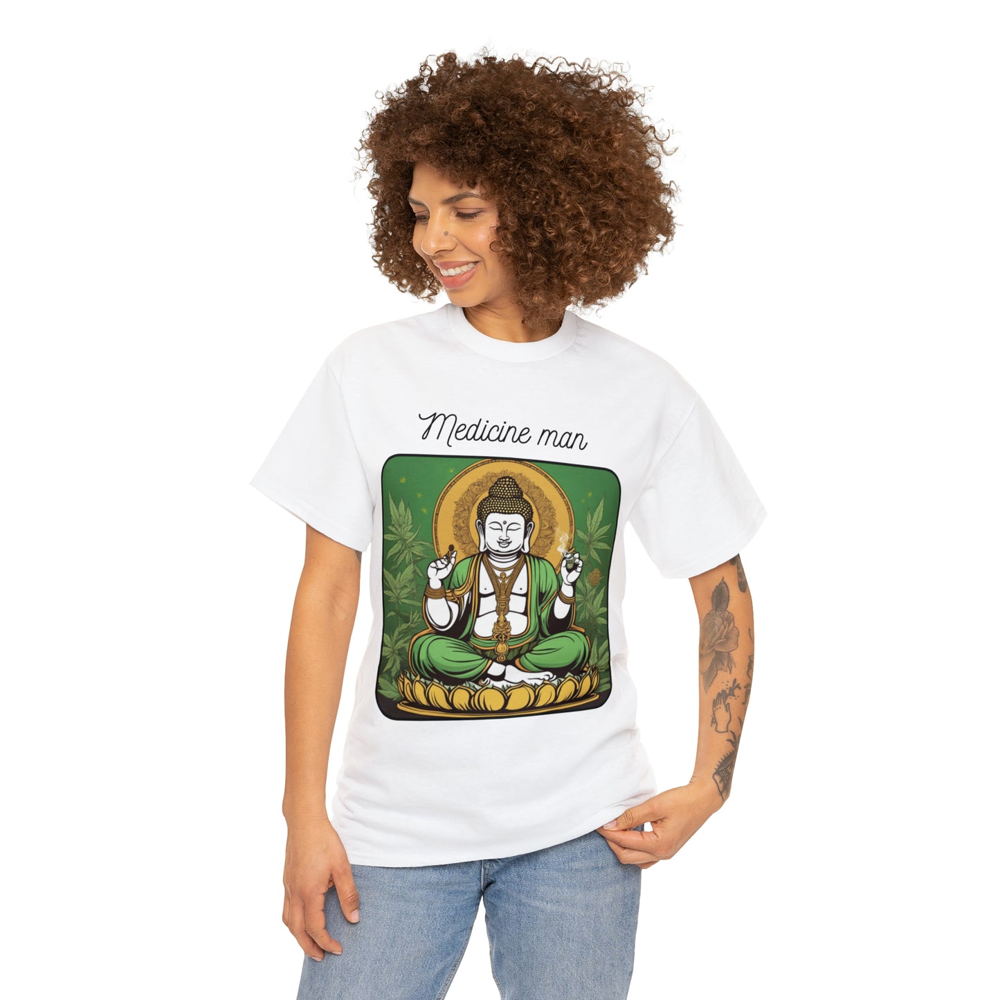Unisex Heavy Cotton Tee Cannabis Enthusiast Medicine Man Series No. 6
