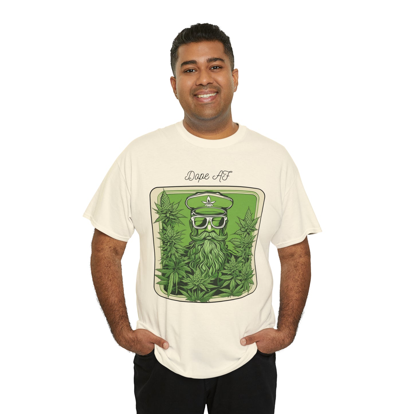Unisex Heavy Cotton Tee Cannabis Enthusiast Series Dope AF