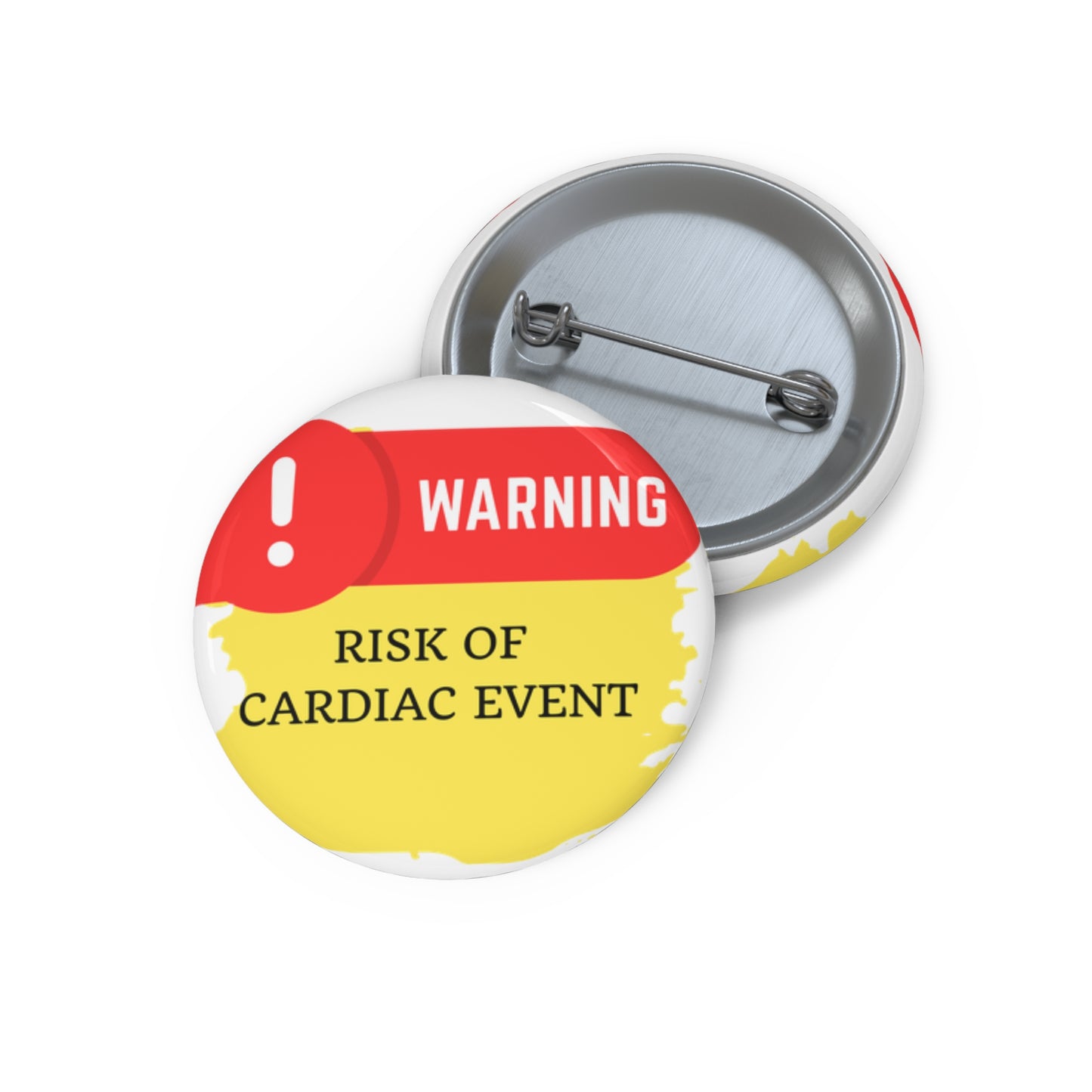 Medical Aler - Risk of Cardiac Event Custom Pin Buttons