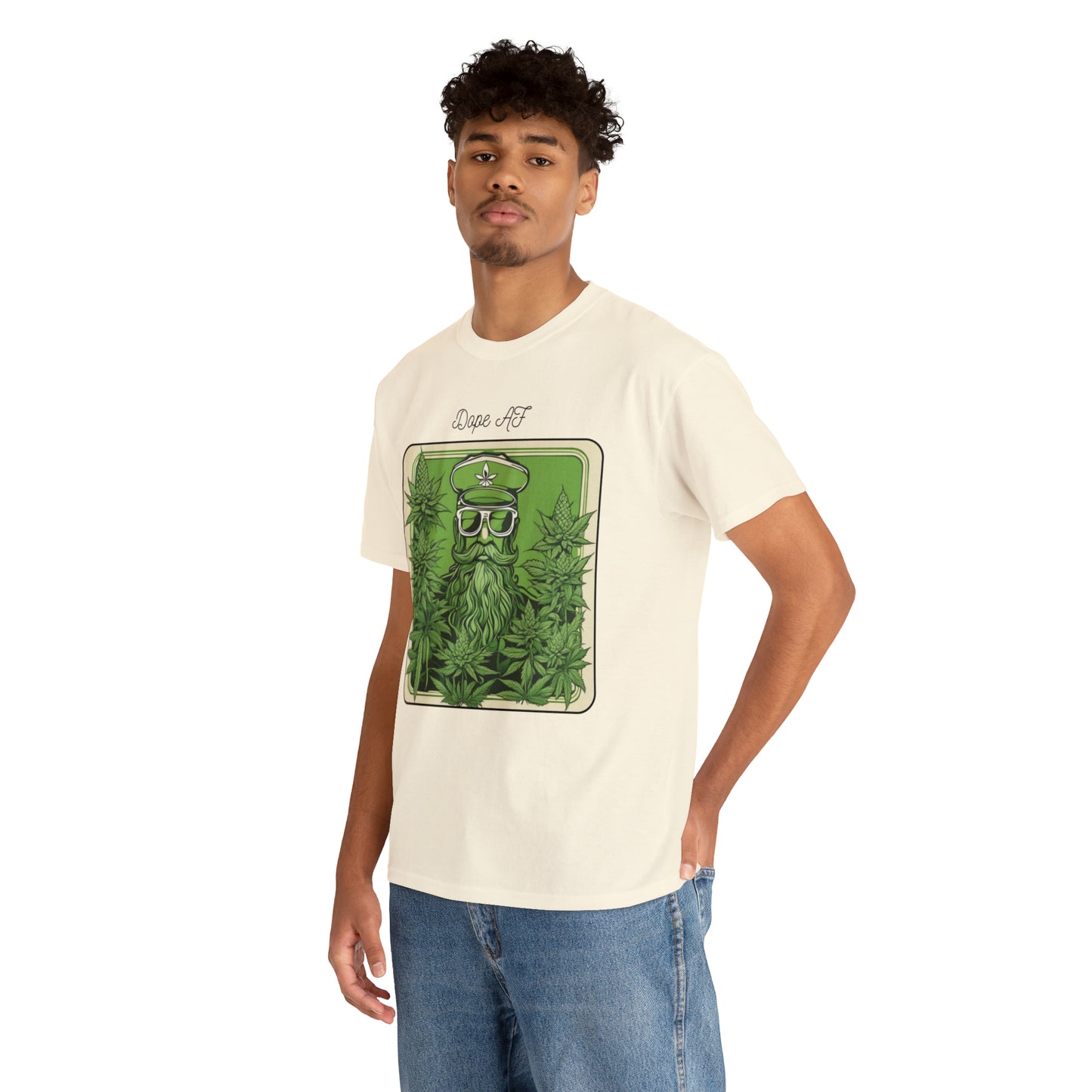 Unisex Heavy Cotton Tee Cannabis Enthusiast Series Dope AF