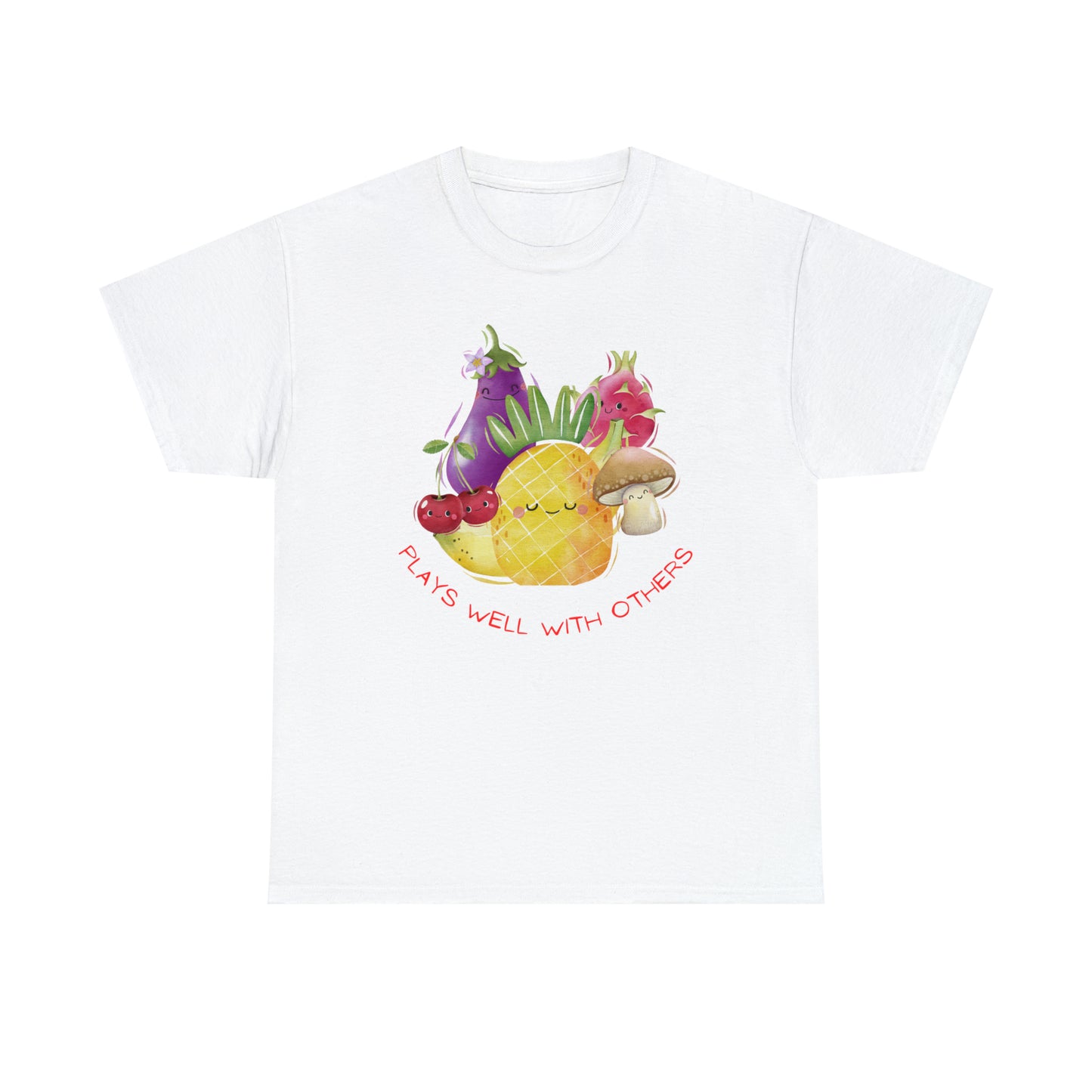 Plays Well With Others Graphic Tshirt Unisex Heavy Cotton Tee
