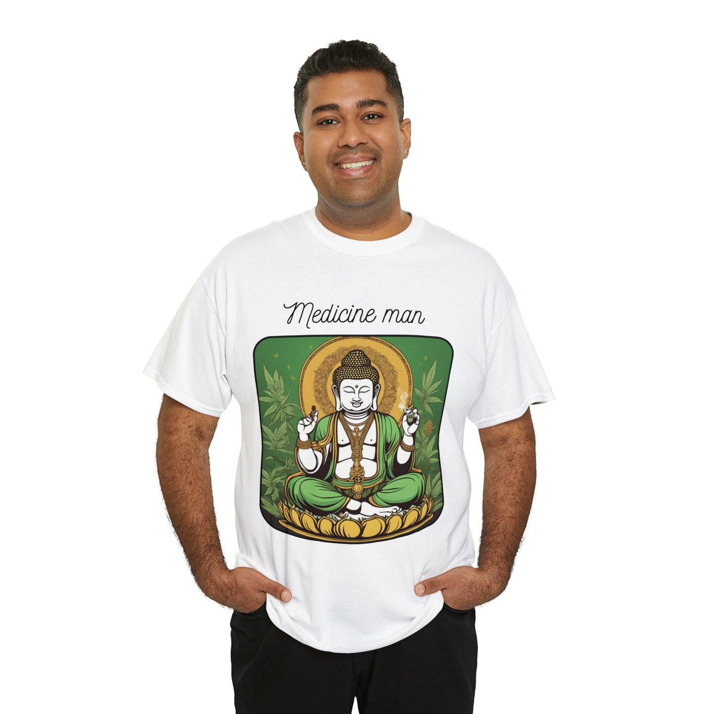 Unisex Heavy Cotton Tee Cannabis Enthusiast Medicine Man Series No. 6