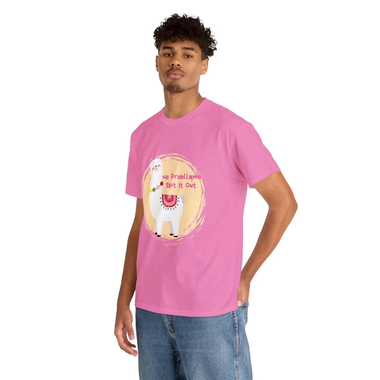 No Probllama Spit It Out Graphic Tshirt Unisex Heavy Cotton Tee