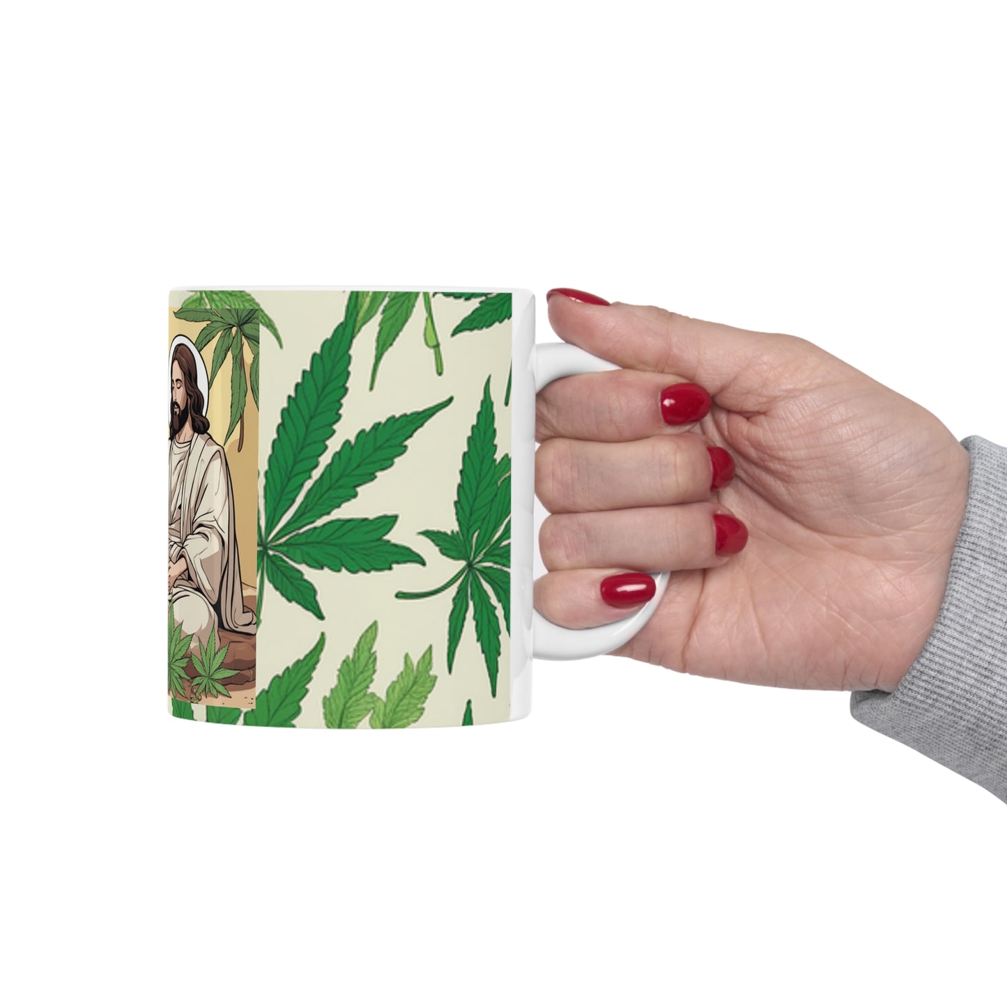 Ceramic Mug 11 Oz. Cannabis Enthusiast Series Jesus
