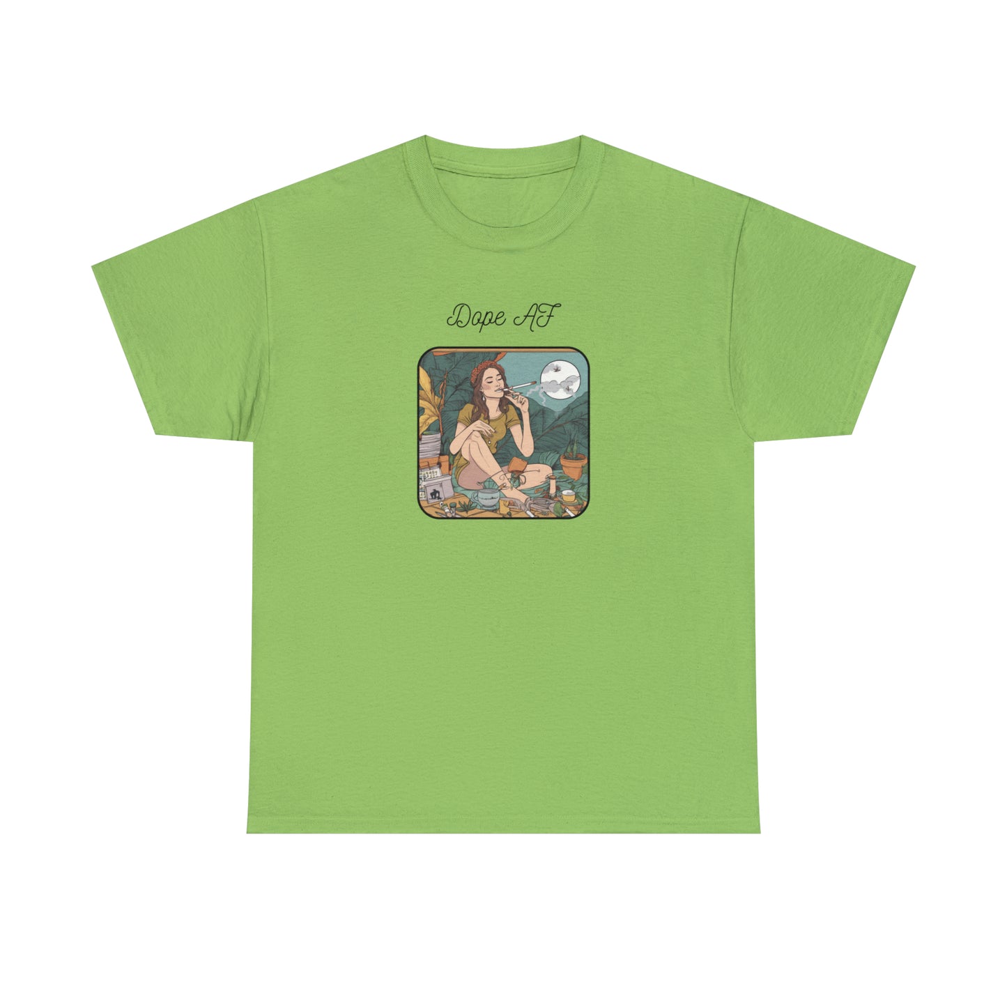 Unisex Heavy Cotton Tee Cannabis Enthusiast Series Dope AF