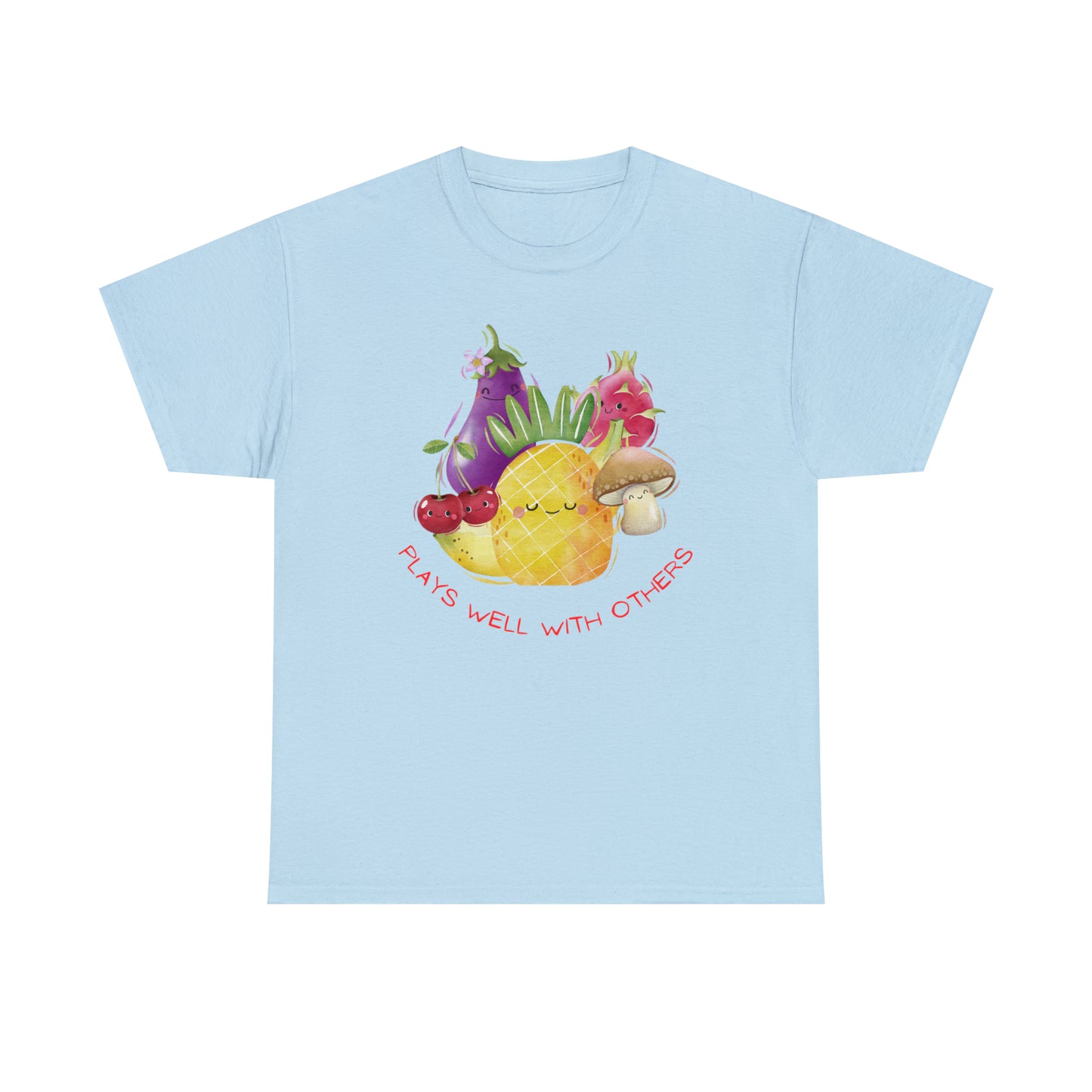 Plays Well With Others Graphic Tshirt Unisex Heavy Cotton Tee