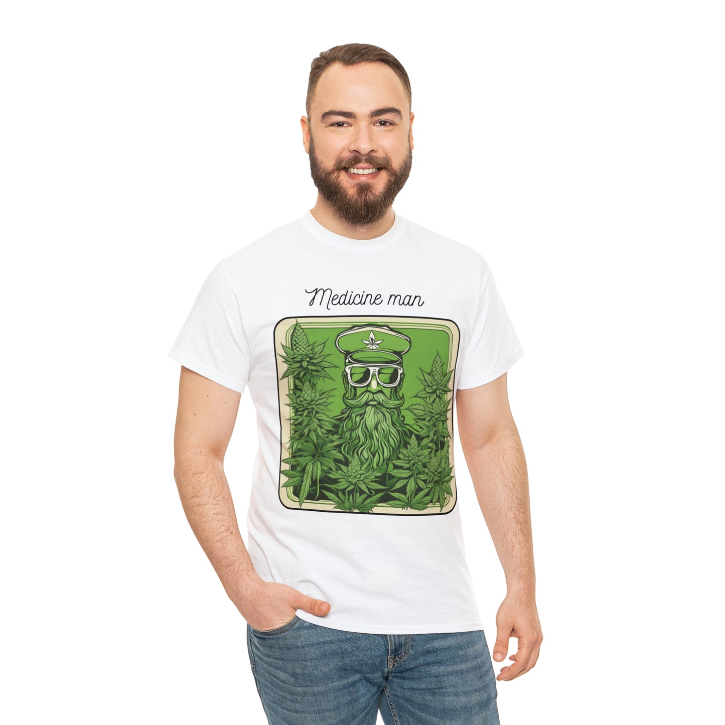 Unisex Heavy Cotton Tee Cannabis Enthusiast Medicine woman series No.3