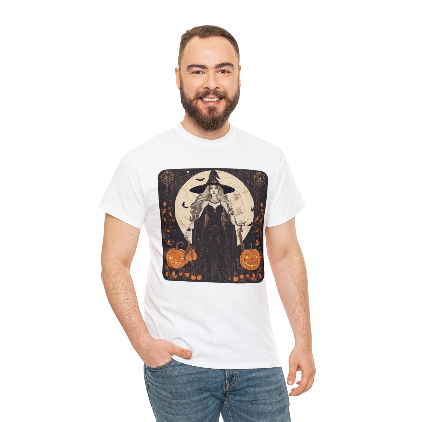Unisex Heavy Cotton Tee Witchy Autumn Vibes