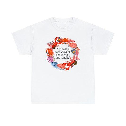 Seafood Diet Unisex Heavy Cotton Tee