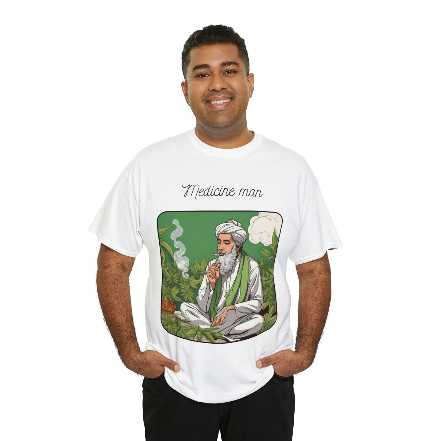 Unisex Heavy Cotton Tee Cannabis Enthusiast Medicine Woman Series No. 5