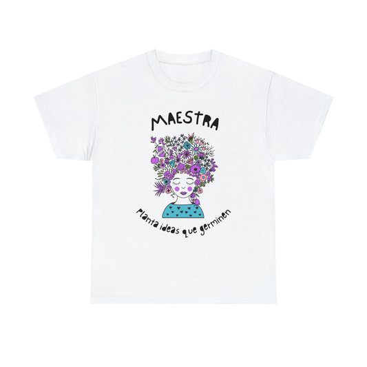 Maestra Planta Ideas Que Germinen Graphic Tshirt Unisex Heavy Cotton Tee