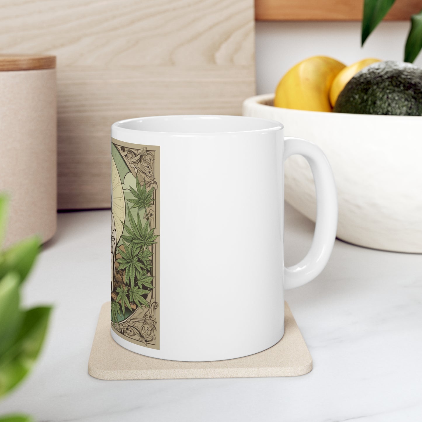 Ceramic Mug 11 Oz. Cannabis Enthusiast Series Jesus Weed