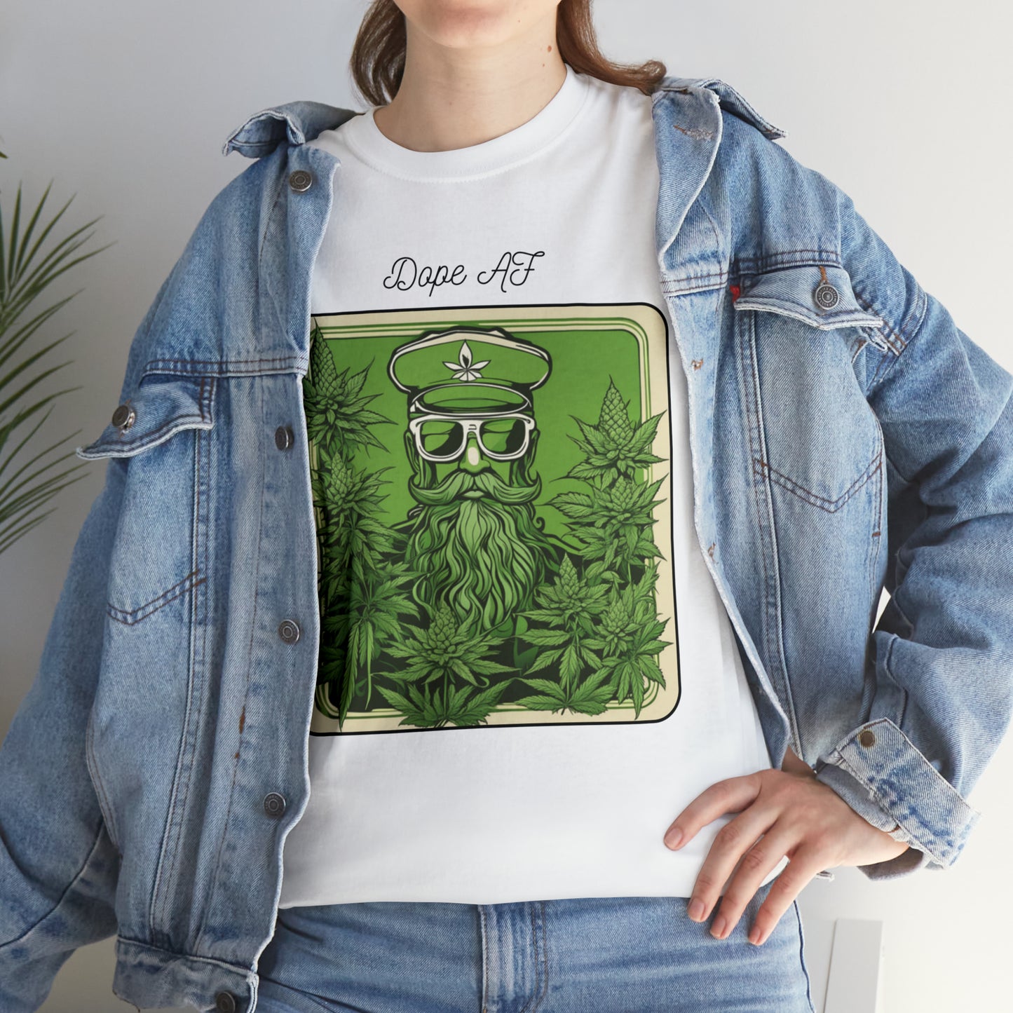 Unisex Heavy Cotton Tee Cannabis Enthusiast Series Dope AF