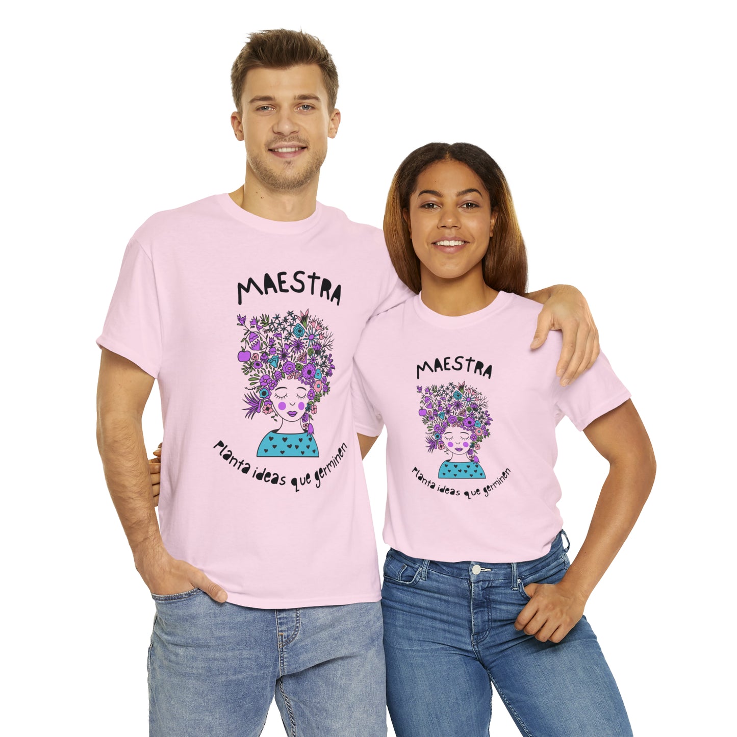Maestra Planta Ideas Que Germinen Graphic Tshirt Unisex Heavy Cotton Tee