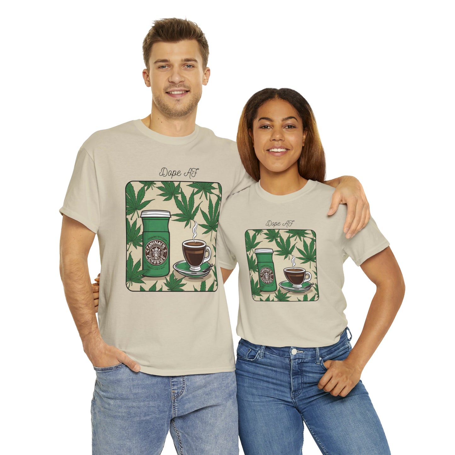 Unisex Heavy Cotton Tee Cannabis Enthusiast Series Dope AF