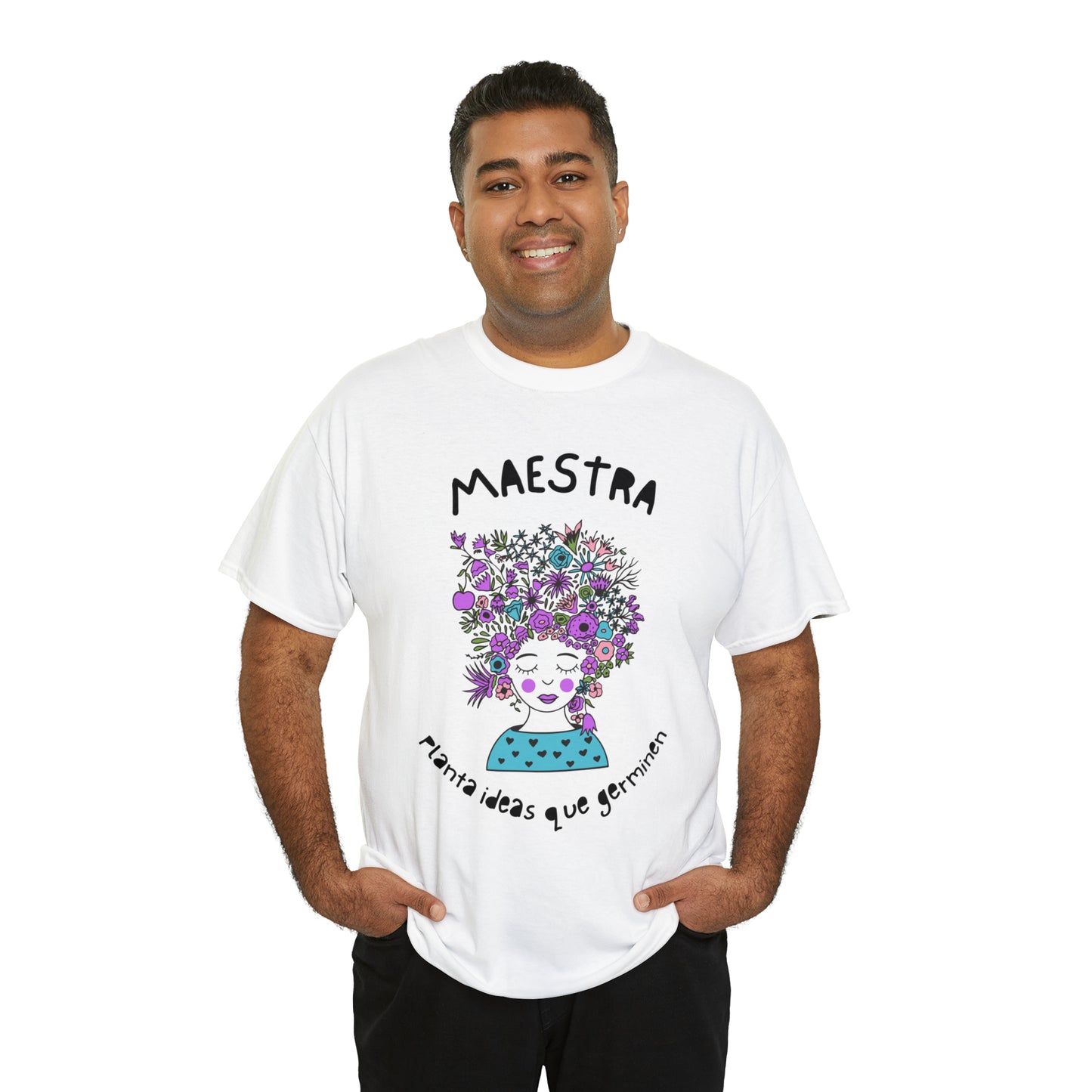 Maestra Planta Ideas Que Germinen Graphic Tshirt Unisex Heavy Cotton Tee