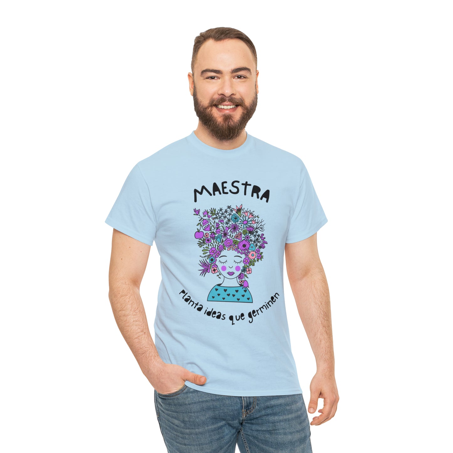 Maestra Planta Ideas Que Germinen Graphic Tshirt Unisex Heavy Cotton Tee