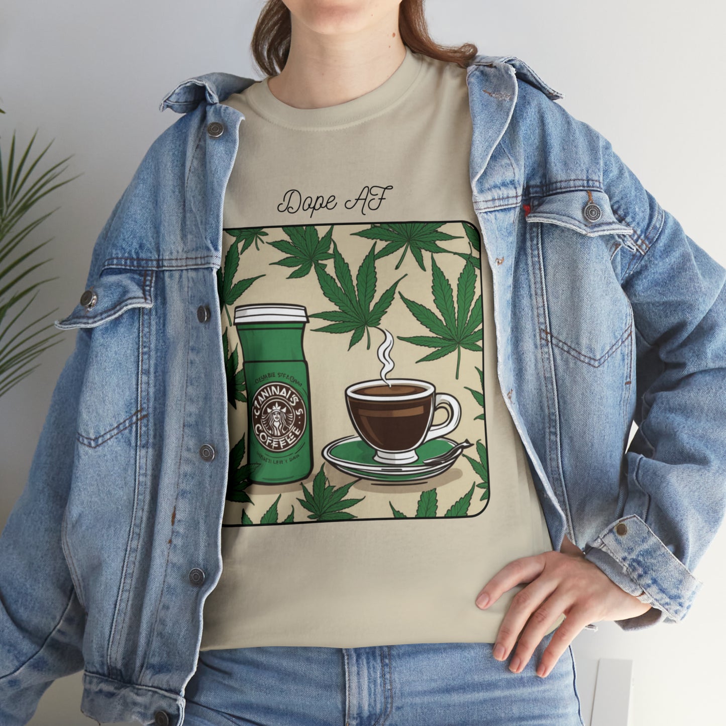 Unisex Heavy Cotton Tee Cannabis Enthusiast Series Dope AF