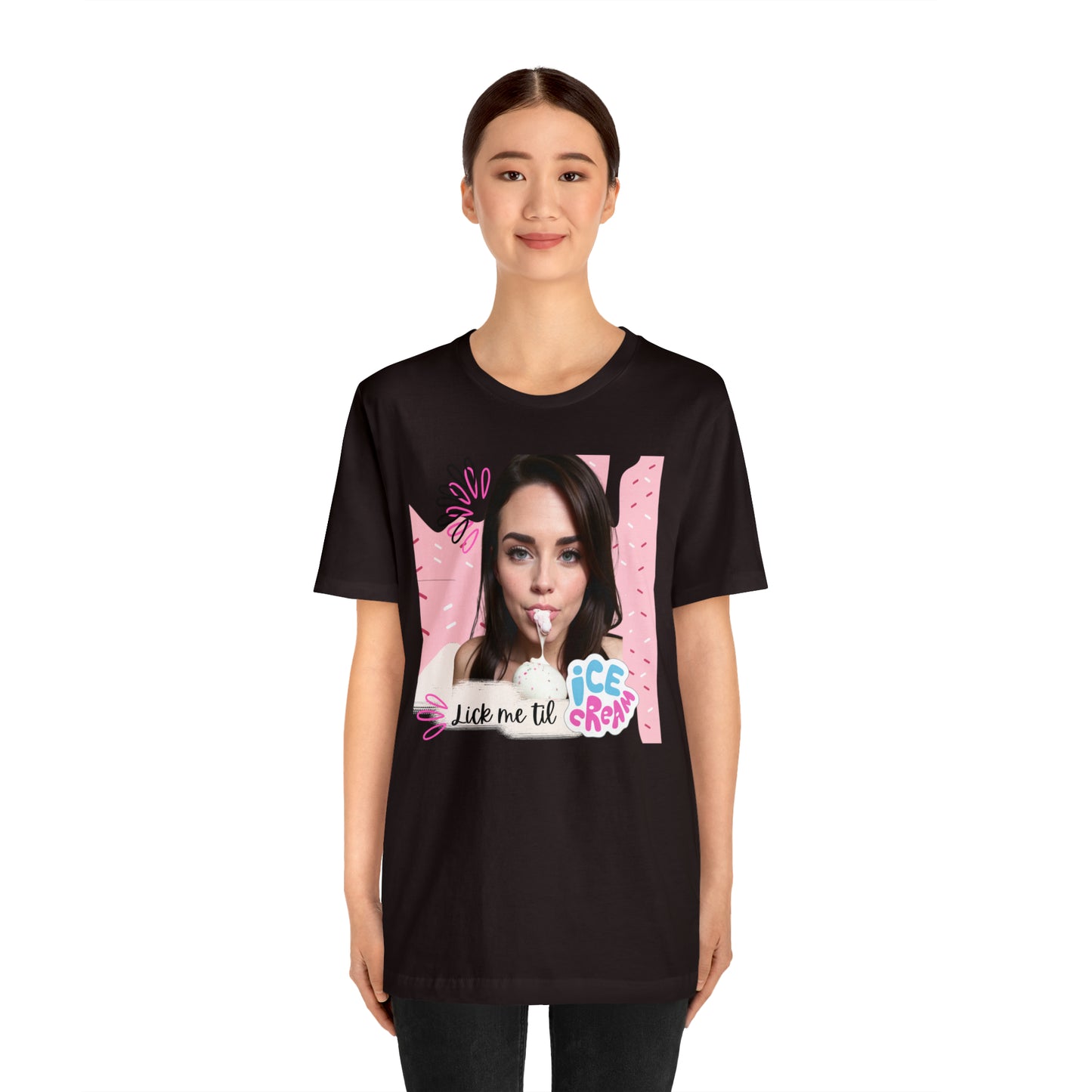 NSFW Lick me til Ice Scream Unisex Jersey Short Sleeve Tee