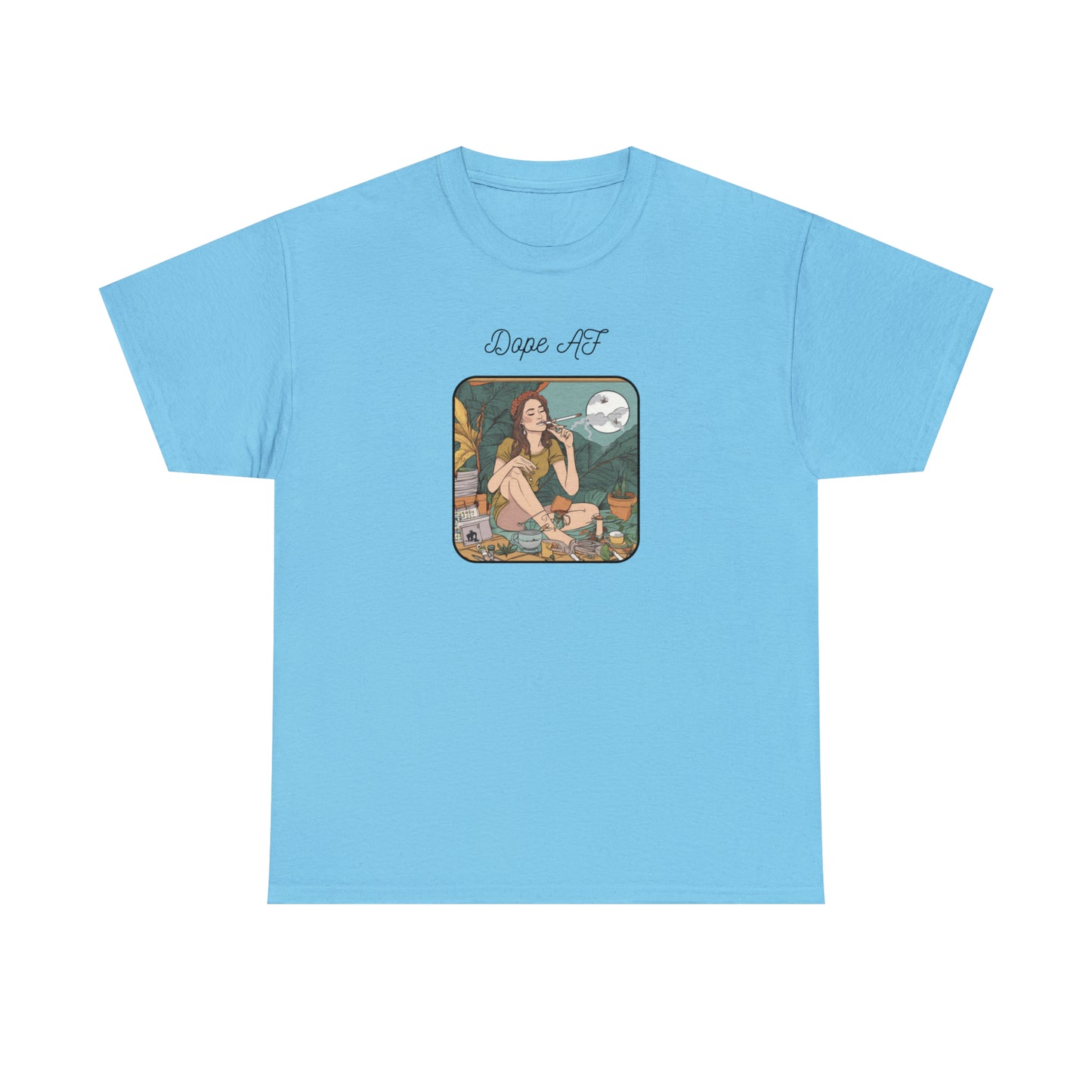 Unisex Heavy Cotton Tee Cannabis Enthusiast Series Dope AF