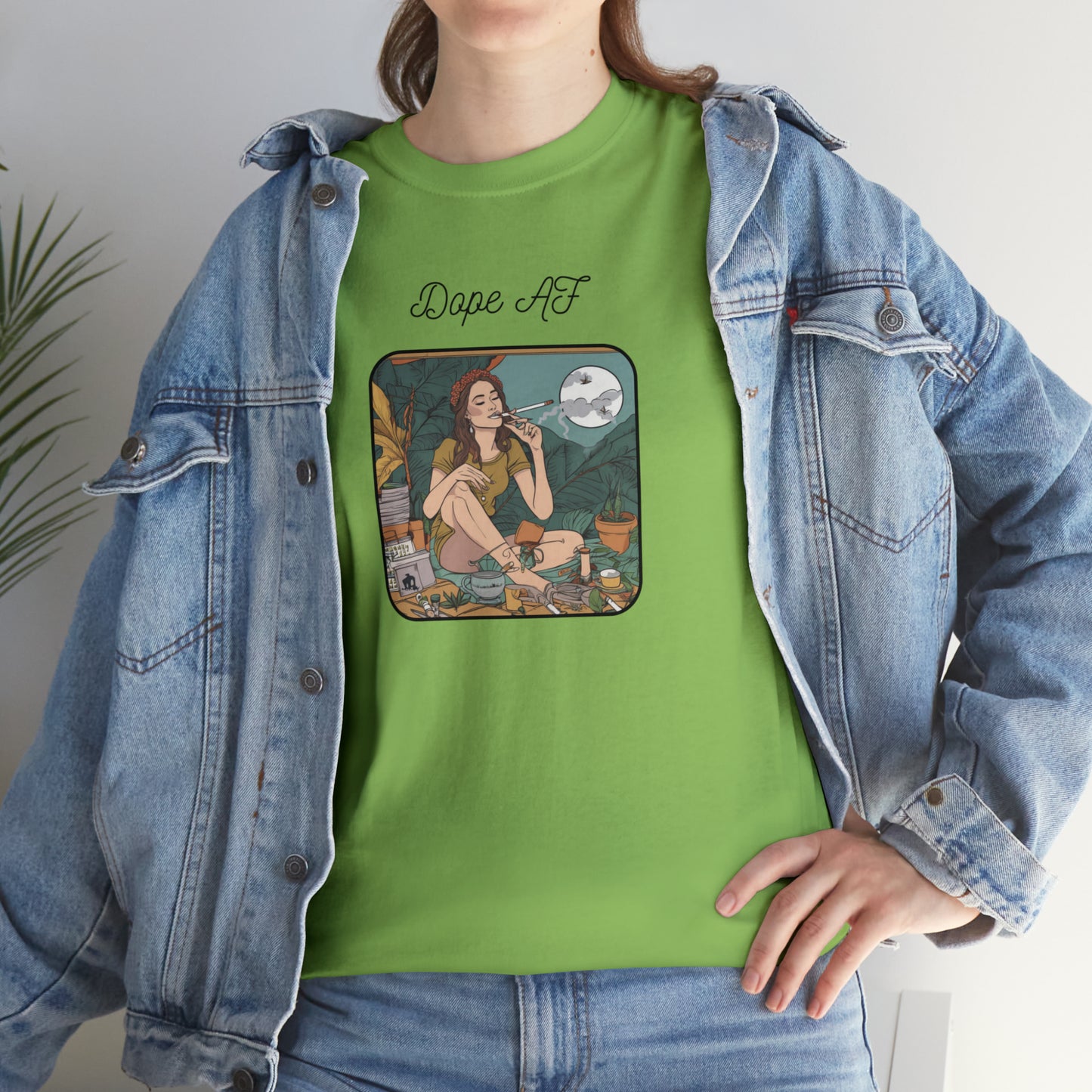 Unisex Heavy Cotton Tee Cannabis Enthusiast Series Dope AF